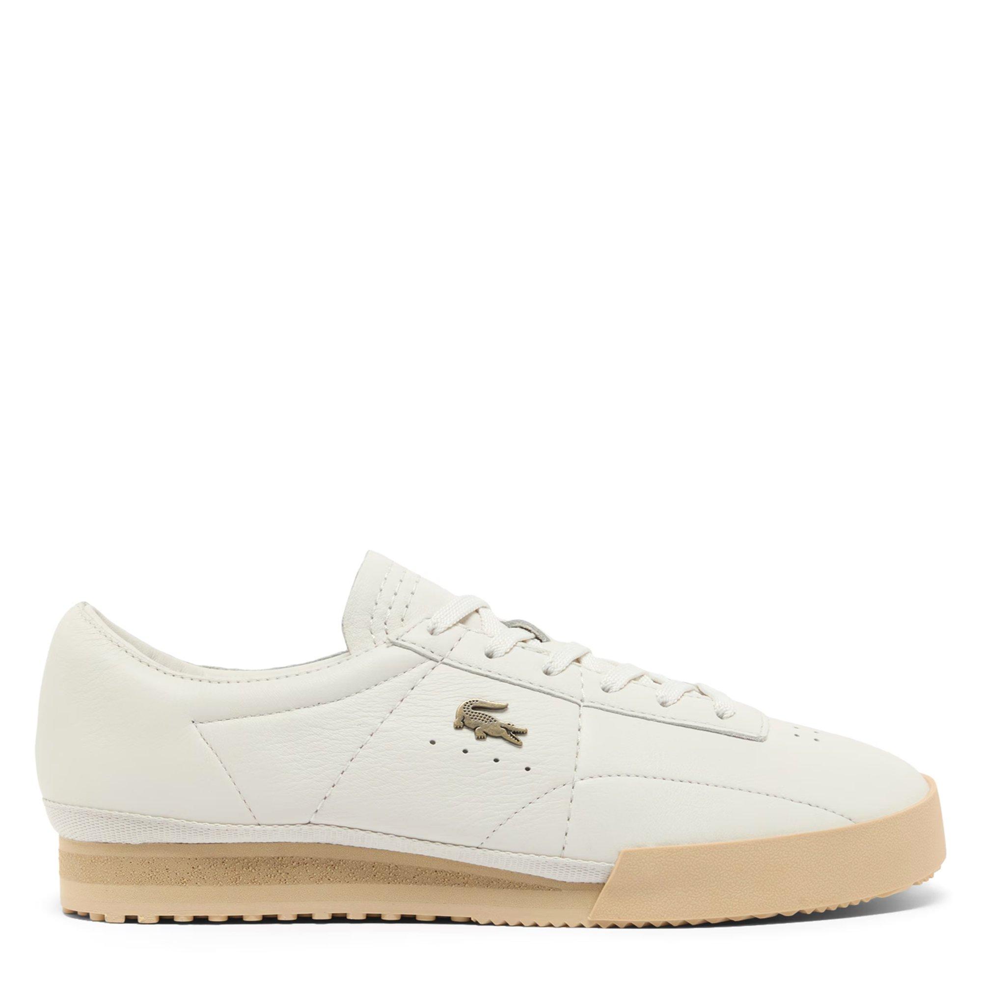 OFF WHT/LT BRW - Lacoste - Mens Aura Leather Sneakers - 1