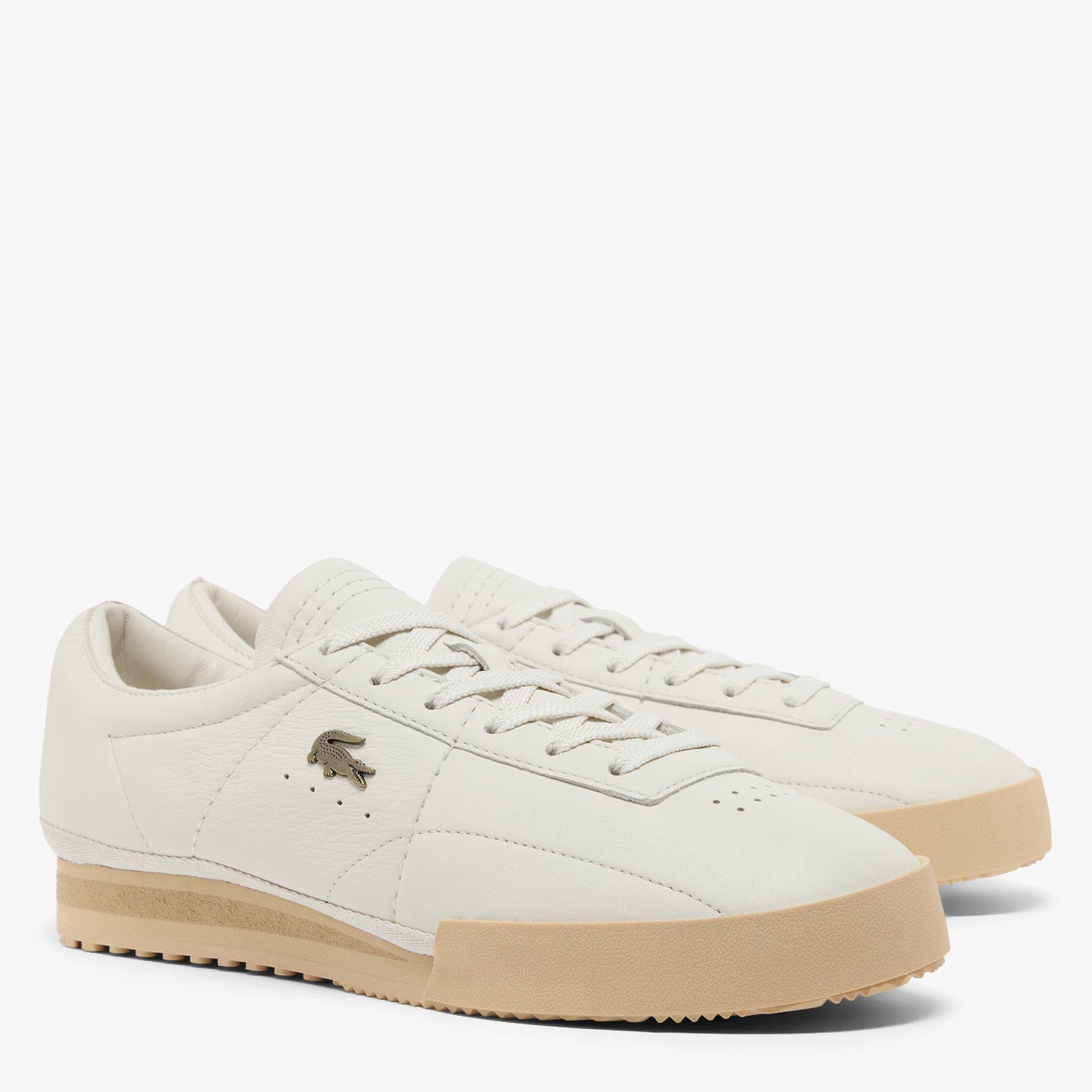 OFF WHT/LT BRW - Lacoste - Mens Aura Leather Sneakers - 2