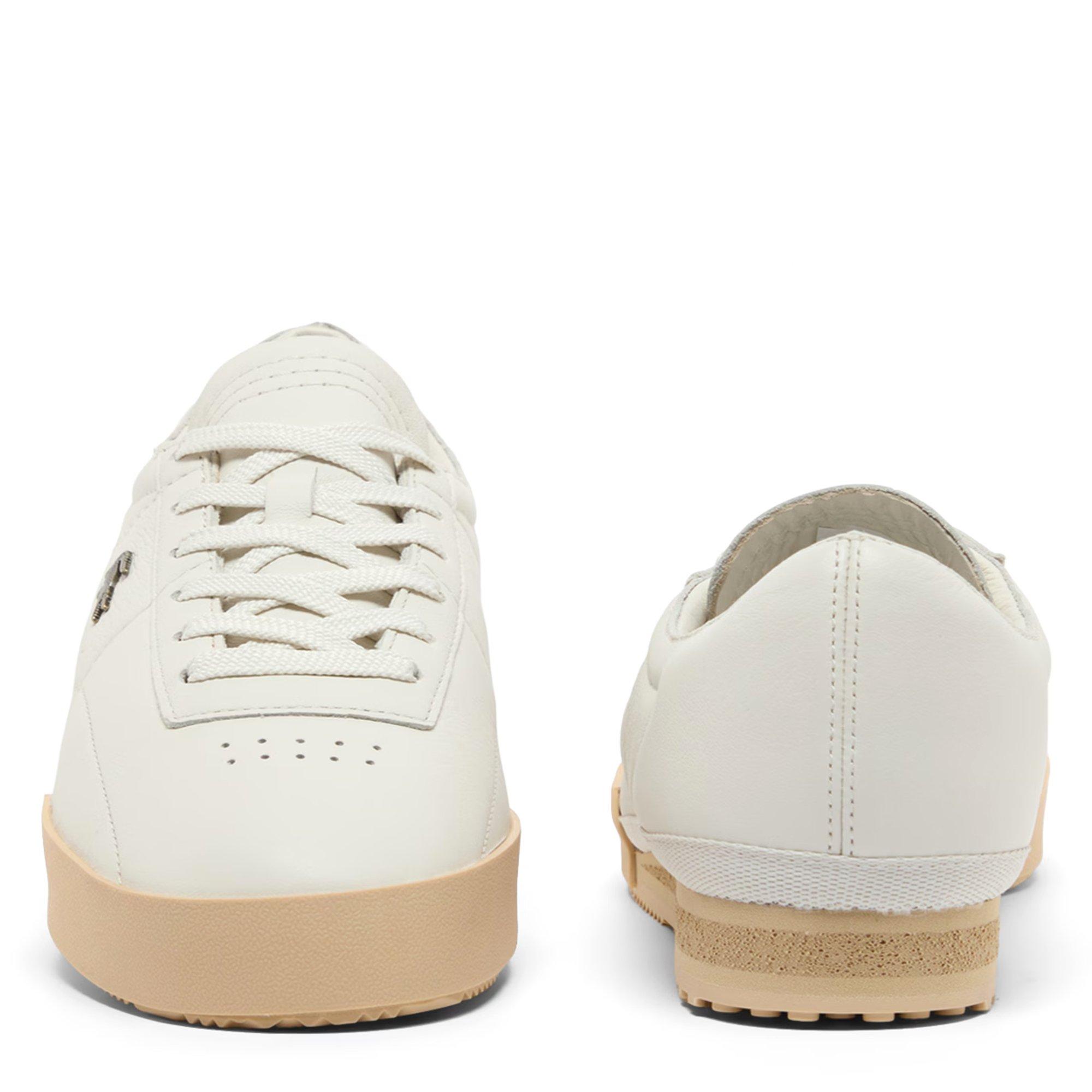 OFF WHT/LT BRW - Lacoste - Mens Aura Leather Sneakers - 4