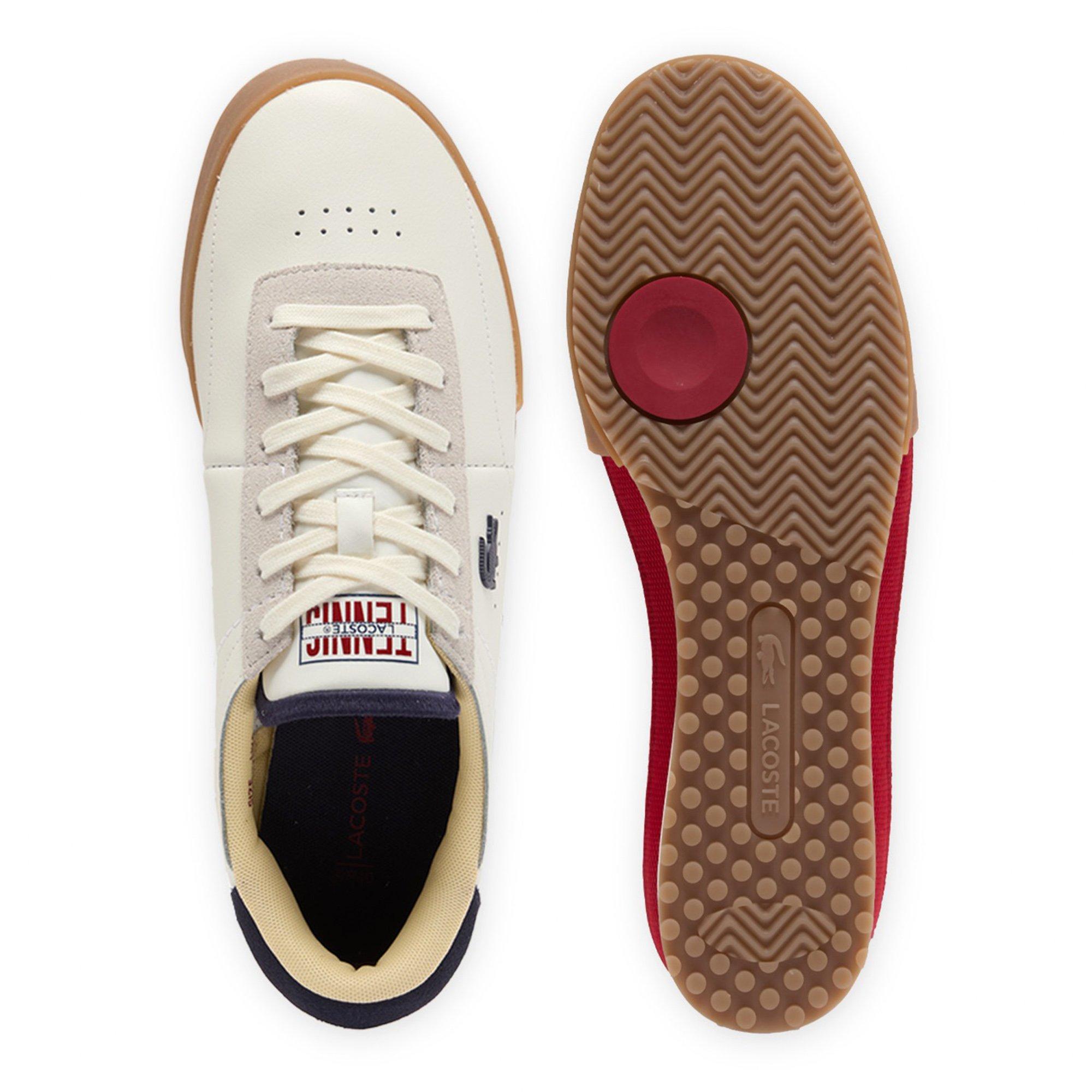 WHT/NVY/RED - Lacoste - Aura Mens Shoes - 5