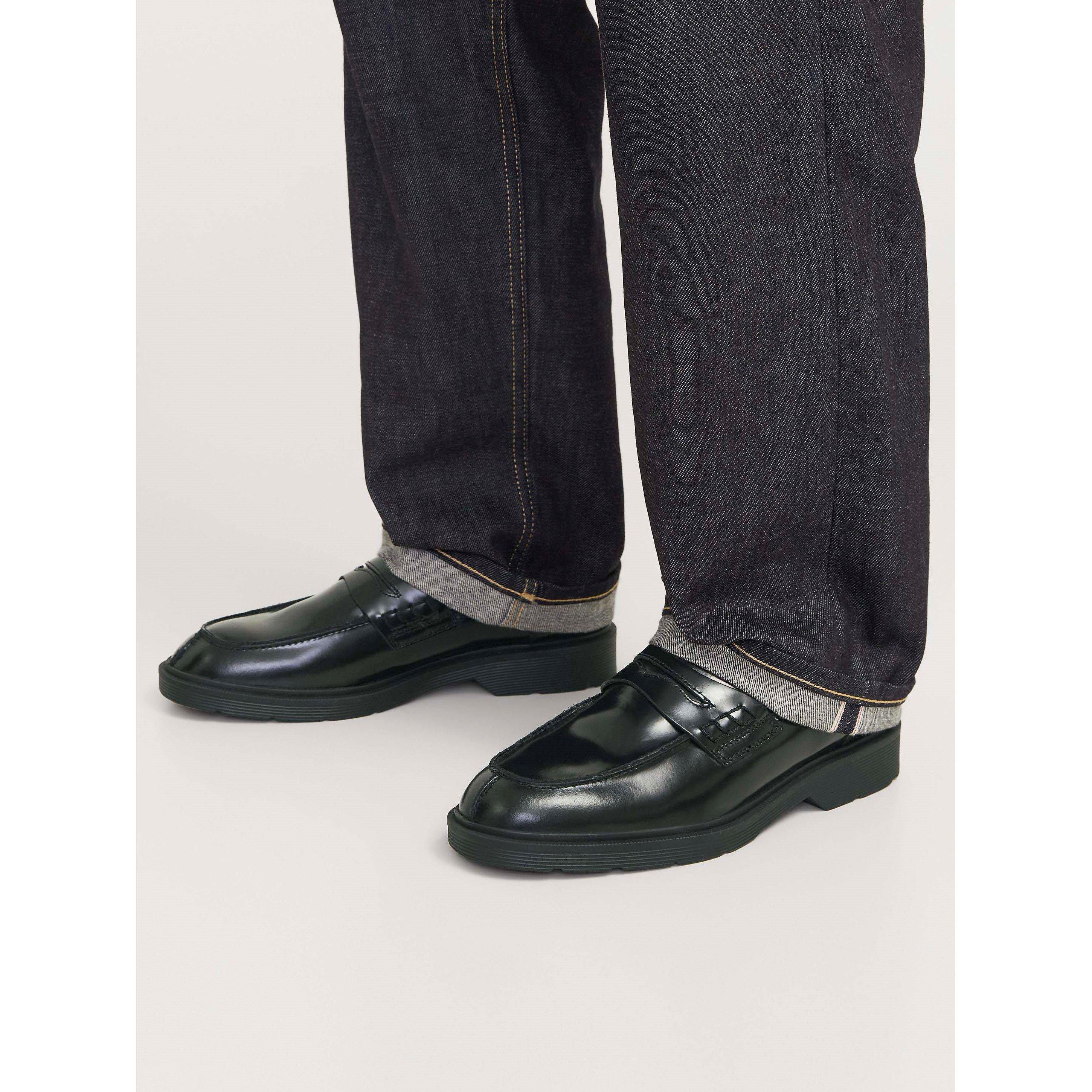 Noir - Jack and Jones - Dax Leather Loafers Mens - 2