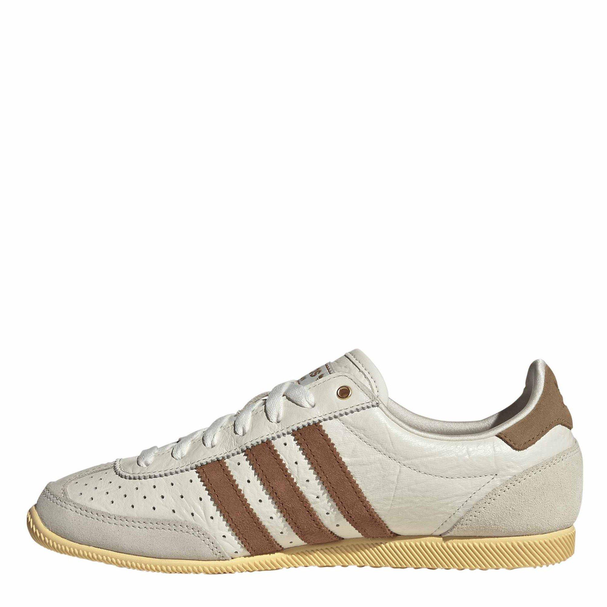 White Brown - adidas Originals - Women's Japan Leather Low-Top Trainers - 2