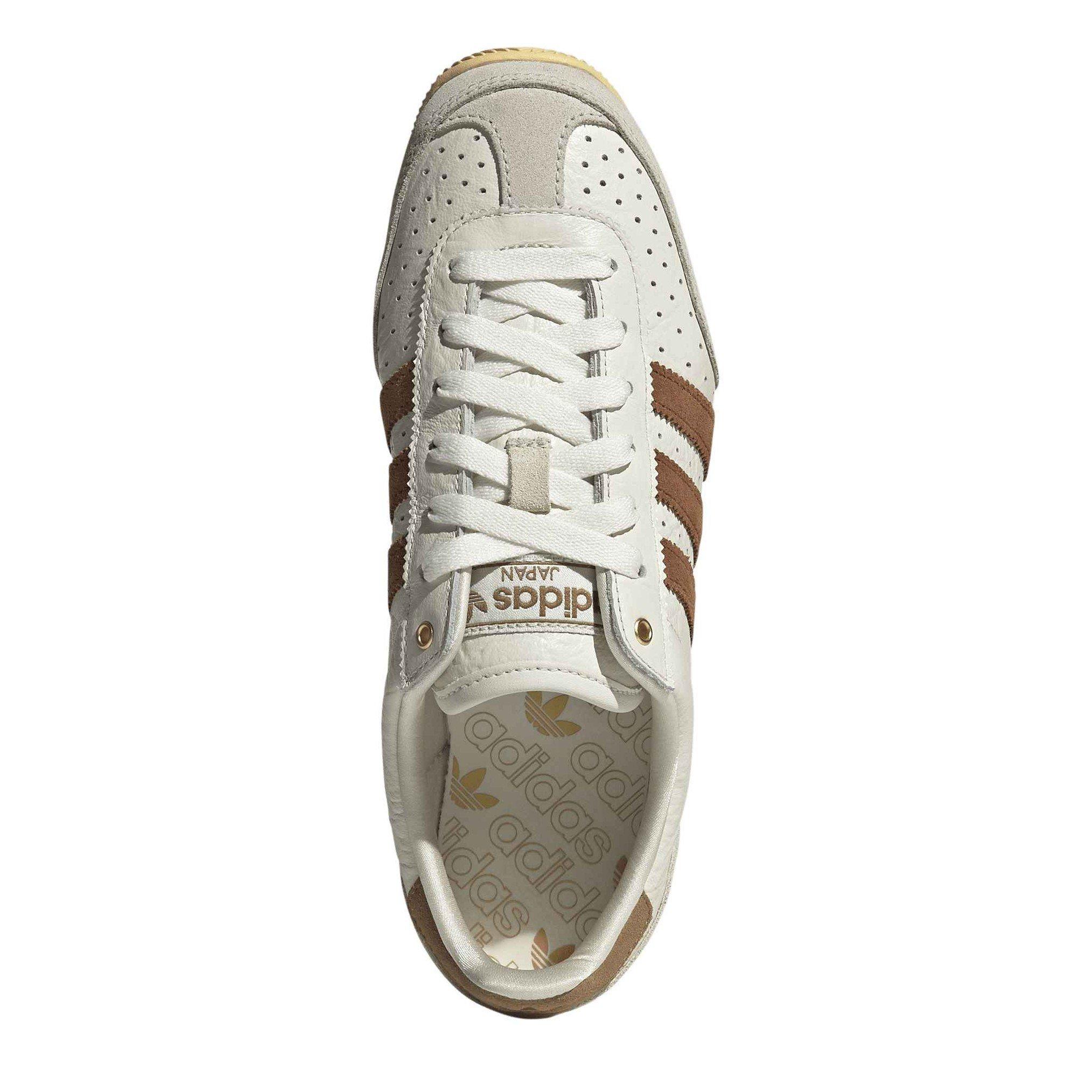 White Brown - adidas Originals - Women's Japan Leather Low-Top Trainers - 5