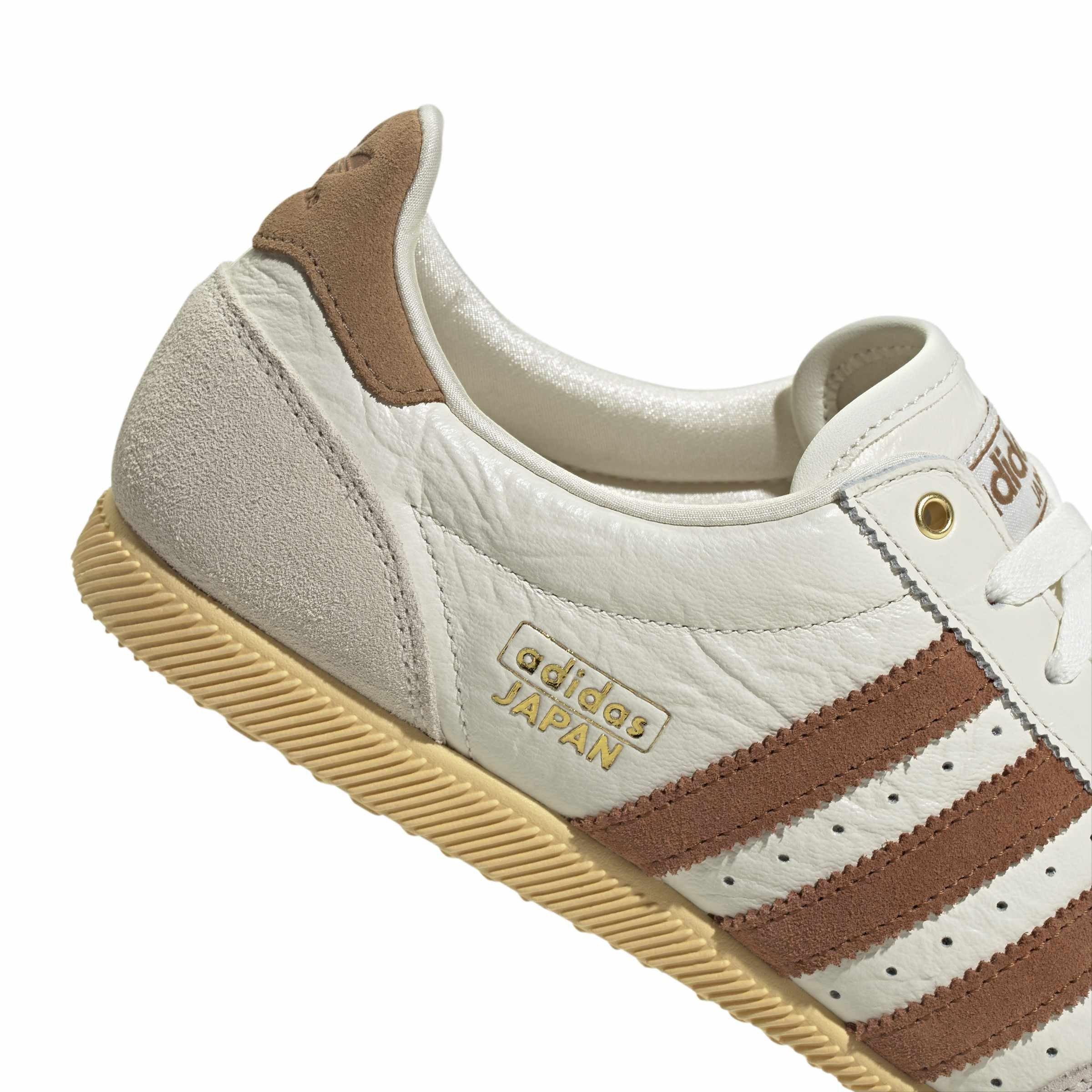 White Brown - adidas Originals - Women's Japan Leather Low-Top Trainers - 7