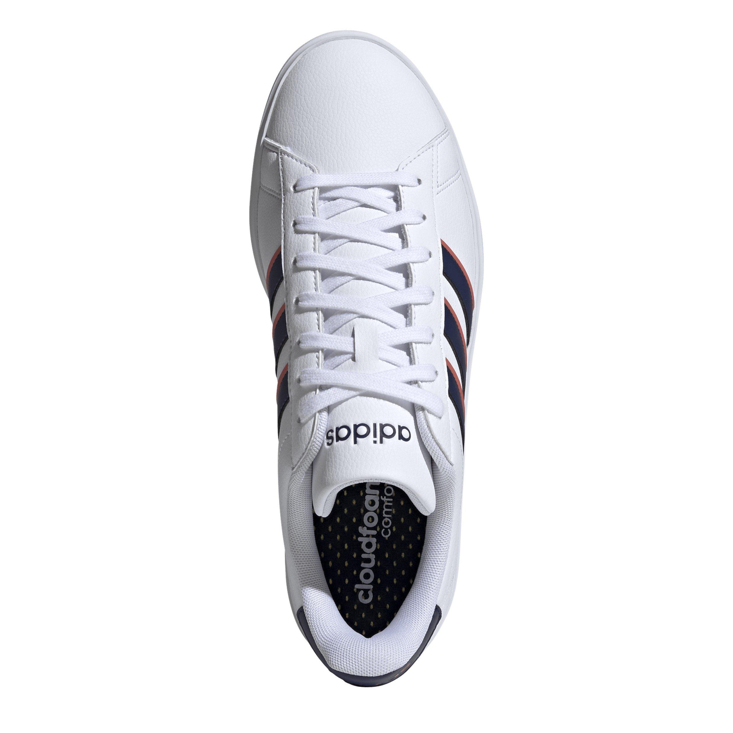 Bianco/Blu Scuro - adidas - Grand Court 2.0 Low-Top Trainers - 5