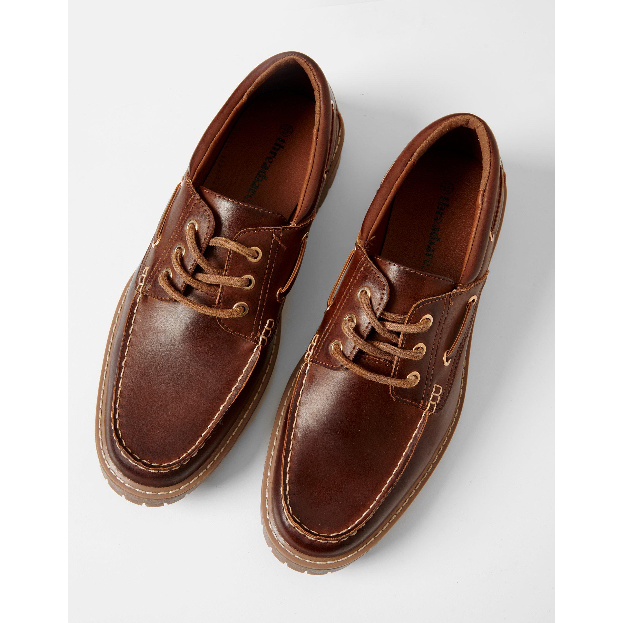 Brown - Threadbare - Arrowton Boat Shoes - 3