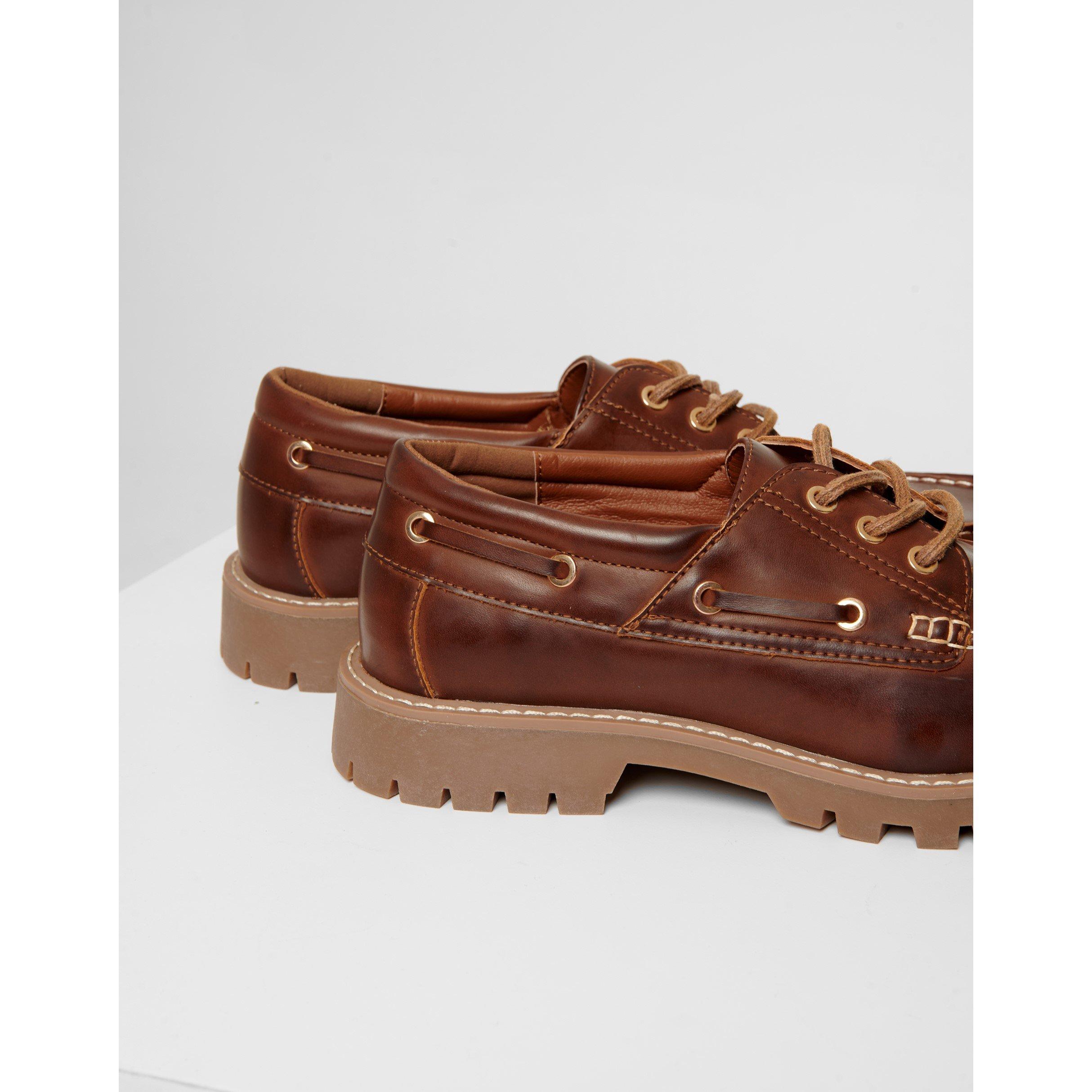 Brown - Threadbare - Arrowton Boat Shoes - 4
