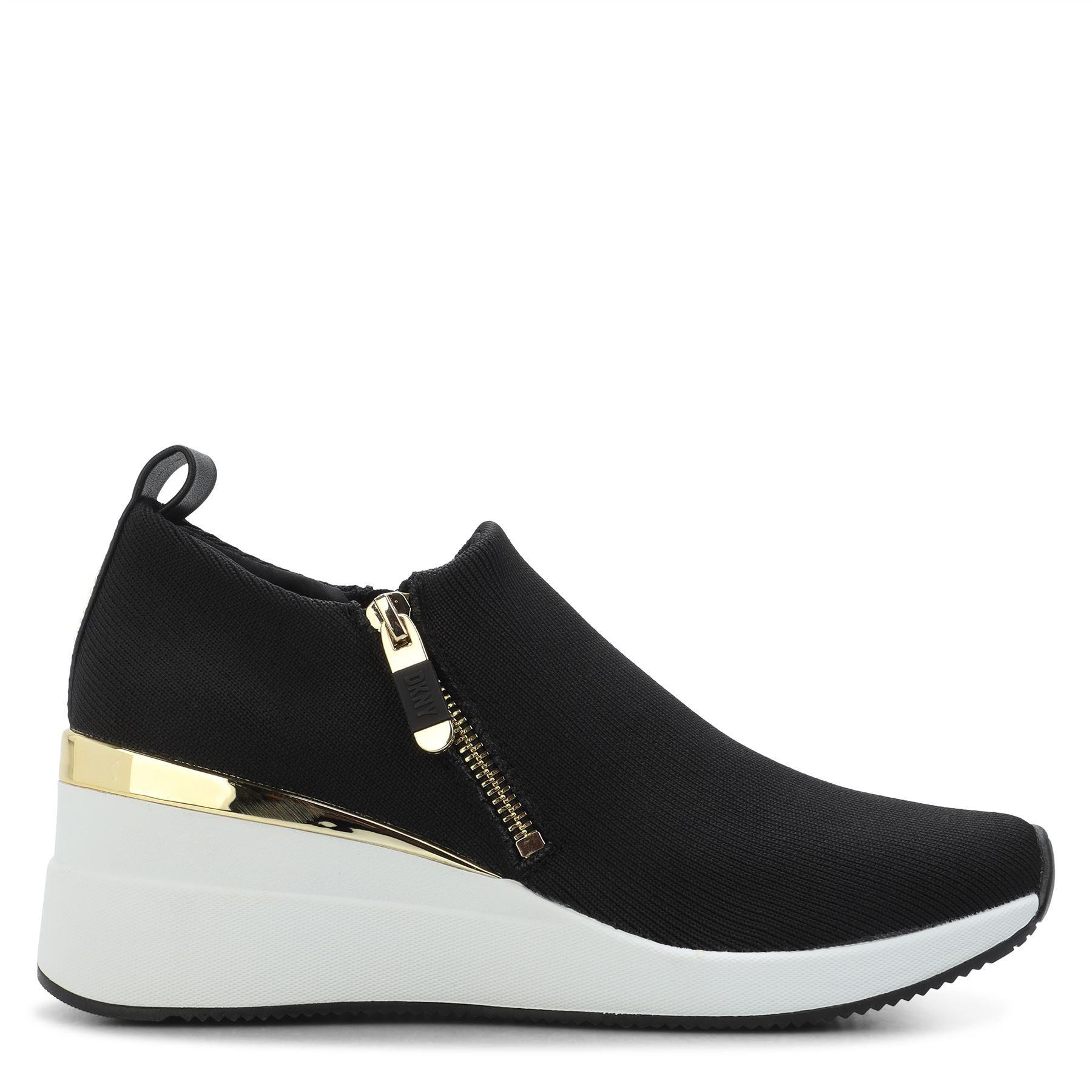 Zwart - DKNY - Women's Palma Wedge Trainers - 1