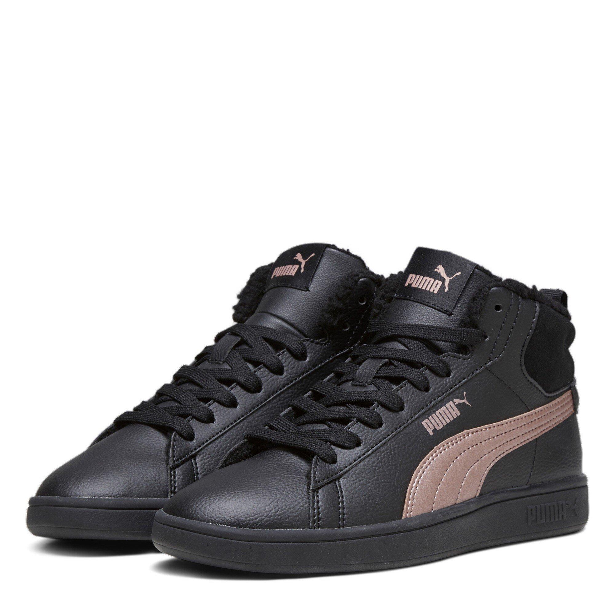 Puma Men's Smsh Mid Wtr Low-Top Trainers - Black Puma Black - 9.5 (44)