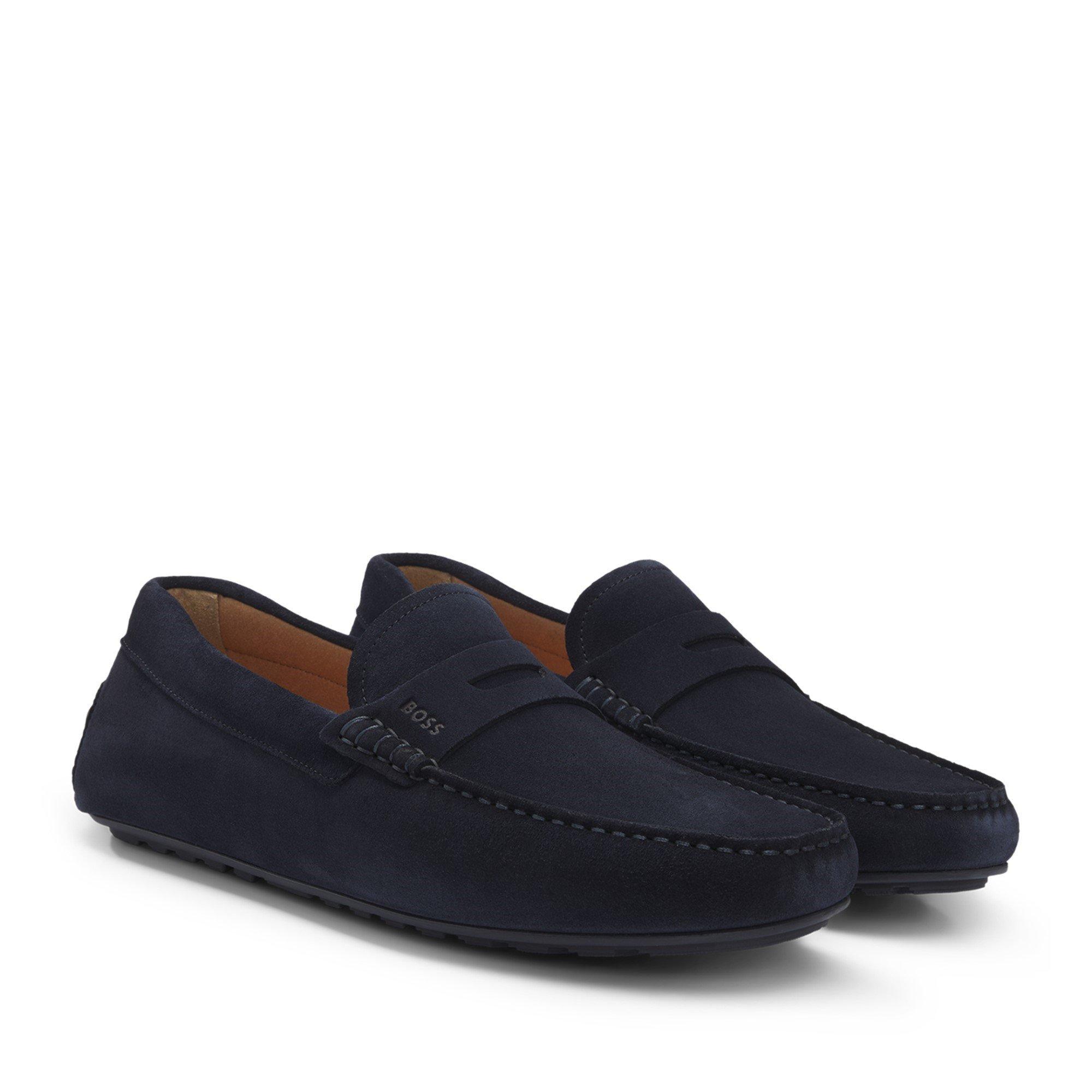 Dark Blue 401 - Boss - Suede Loafers - 3