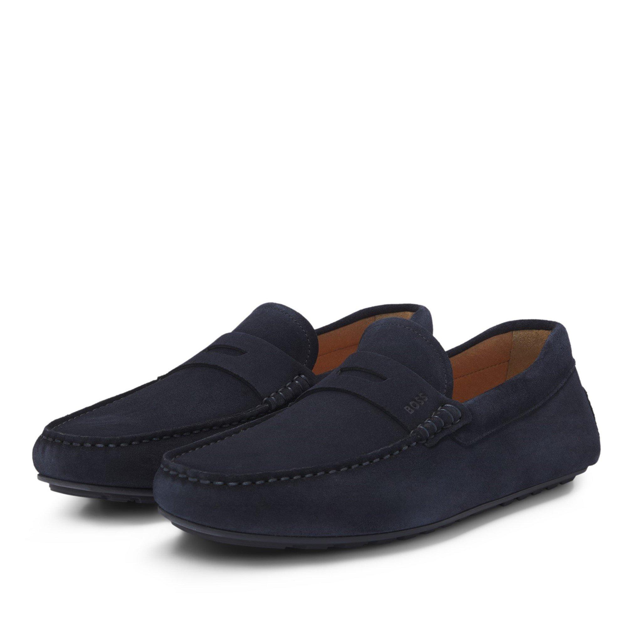 Dark Blue 401 - Boss - Suede Loafers - 6