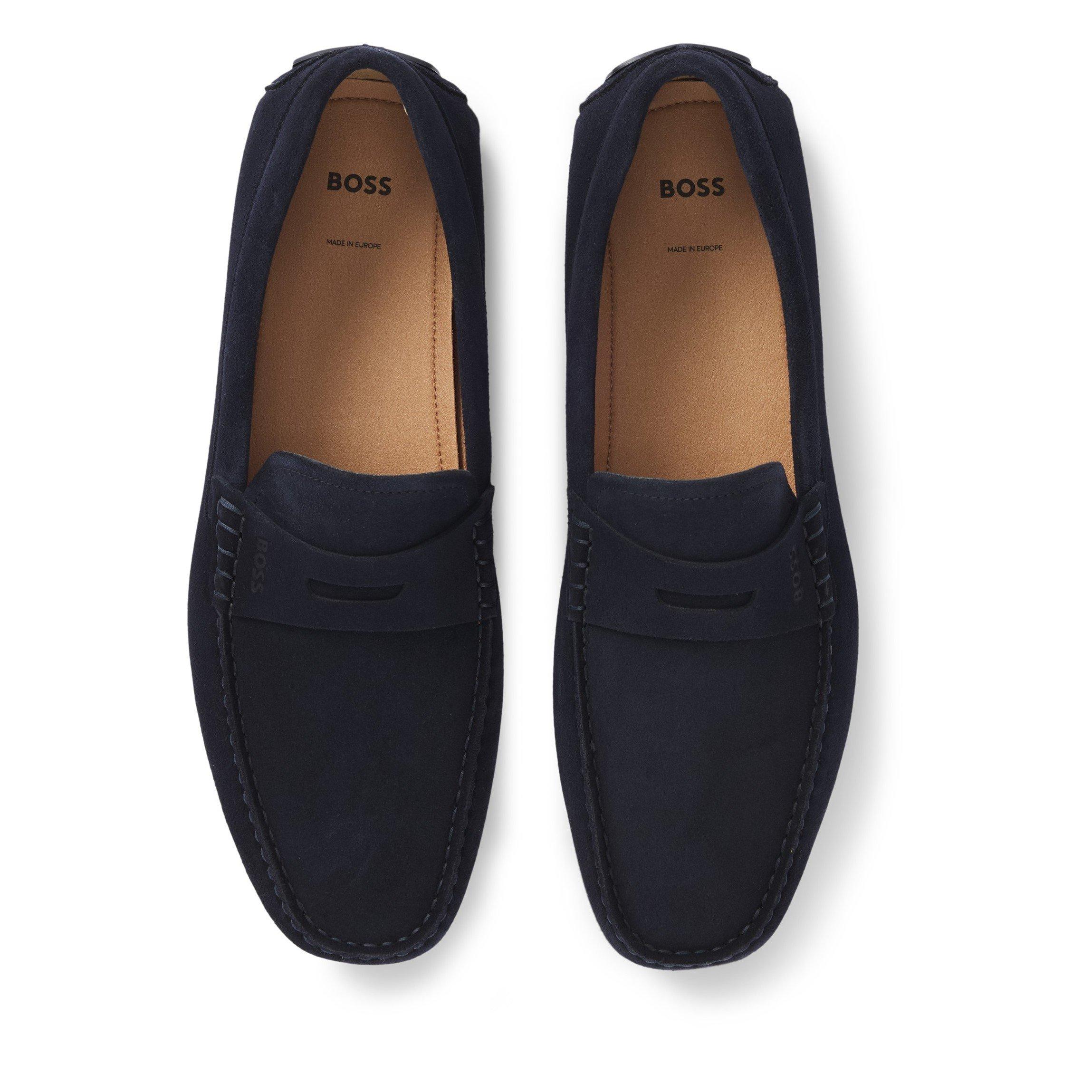 Dark Blue 401 - Boss - Suede Loafers - 8