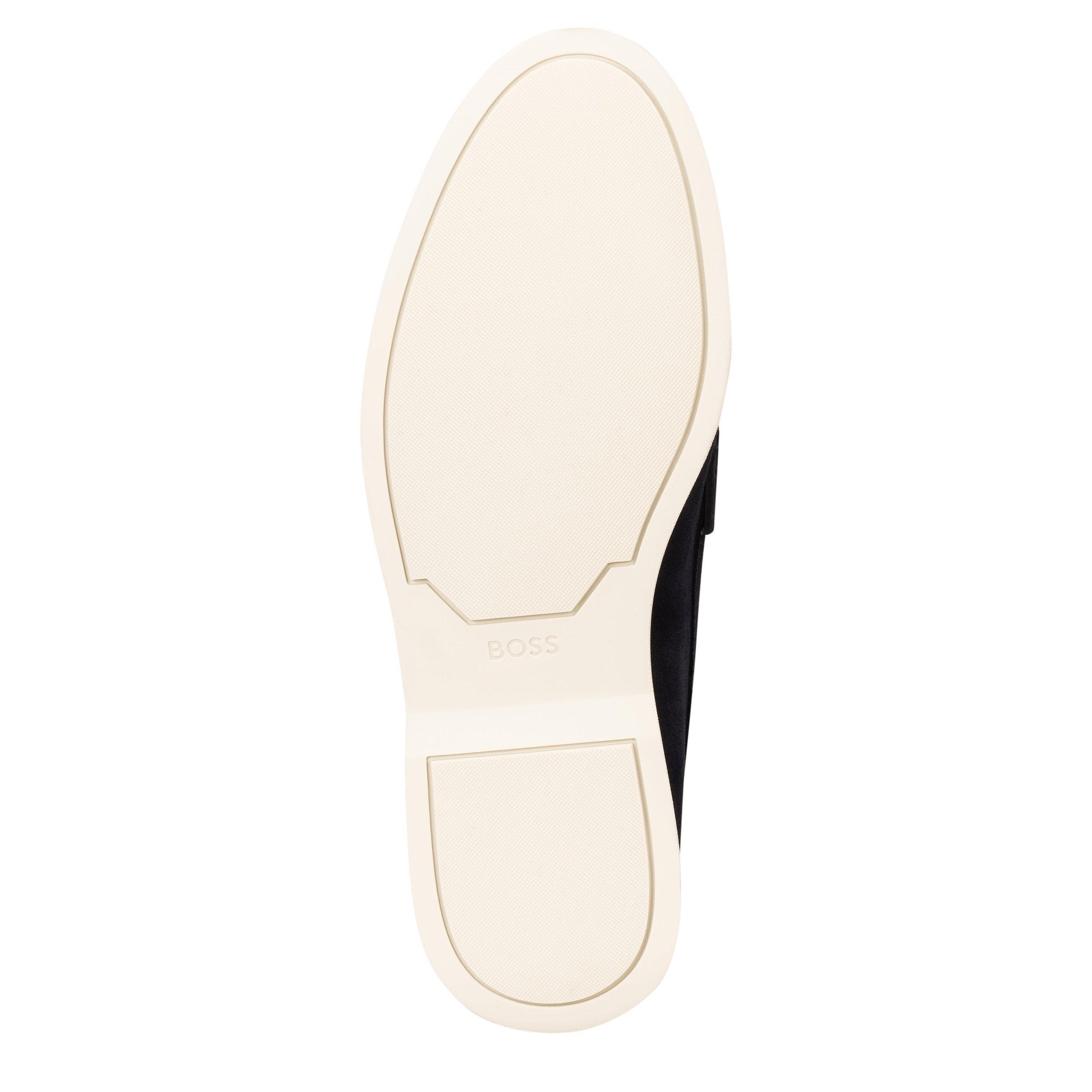 Dark Blue 402 - Boss - Mens BOSS BLACK Loafers with Iconic Logo Detail (Sienne) - 3