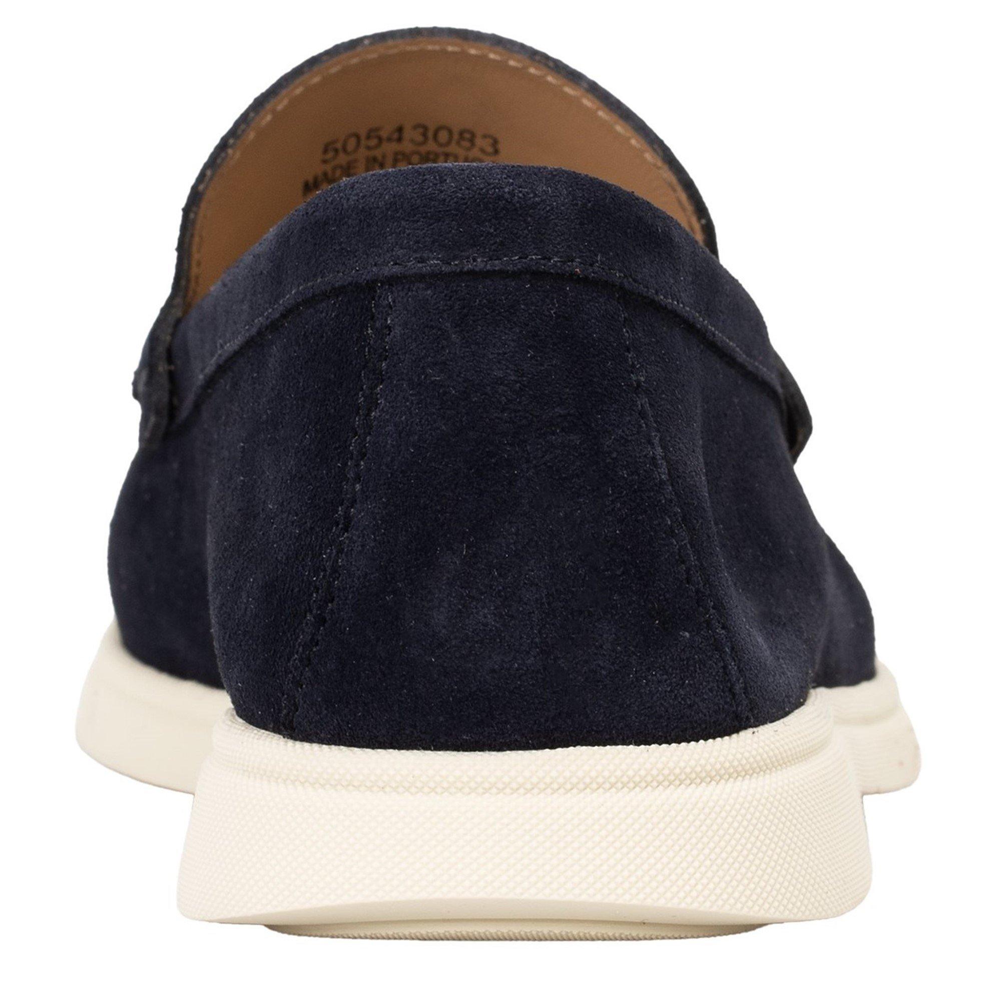 Dark Blue 402 - Boss - Mens BOSS BLACK Loafers with Iconic Logo Detail (Sienne) - 5