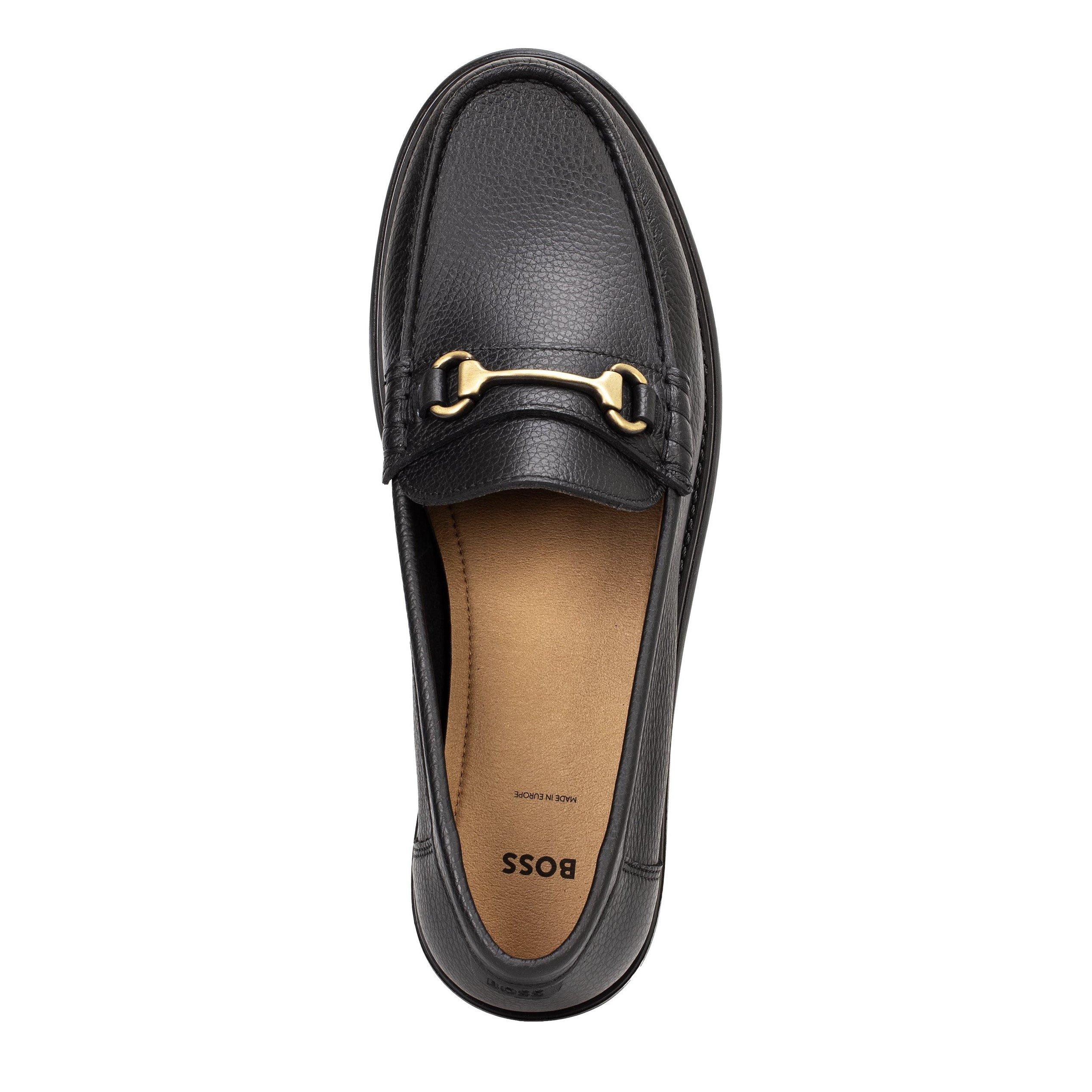 BOSS Men\'s Dark Brown Pebbled Leather Slip-On Loafers Amazon.com | BOSS Limber Suede Leather Loafer Dark Timber  main image 3