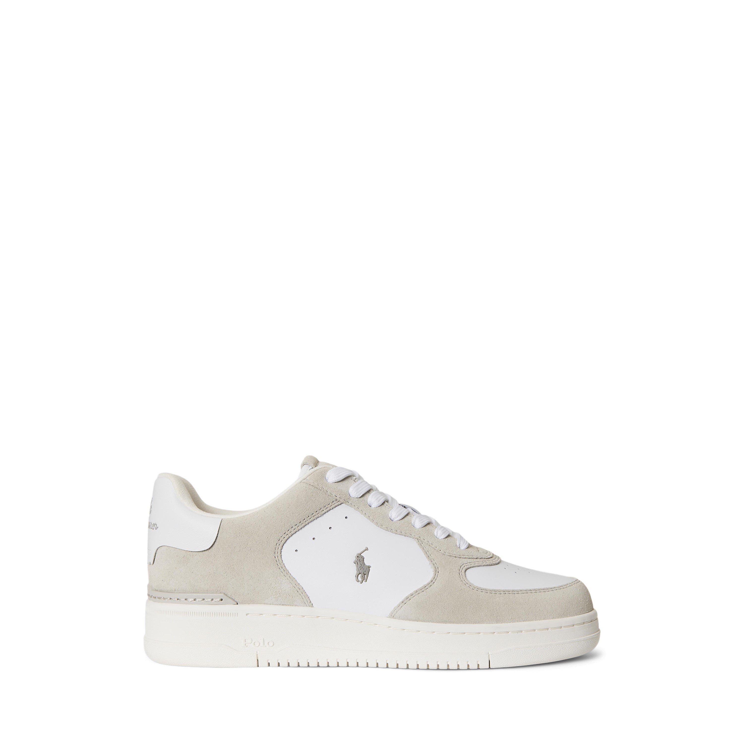 Grey/White - Polo Ralph Lauren - Men's Court Trainers - 1