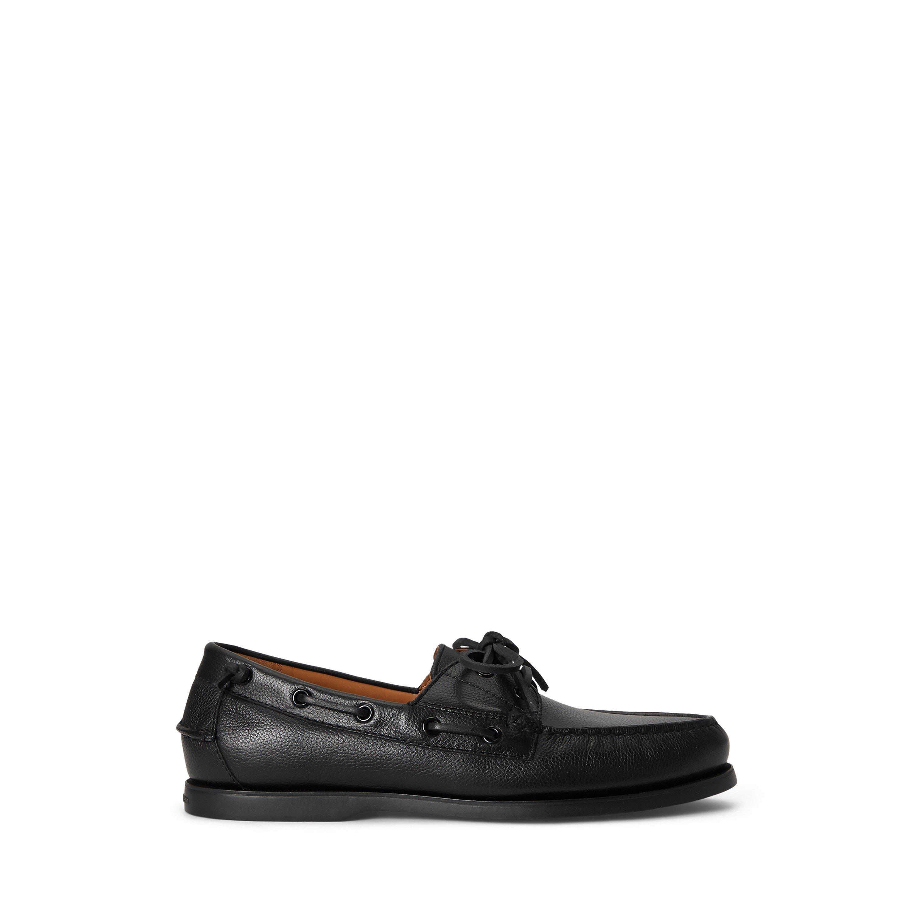 Polo Ralph Lauren Men's Triple Black Merton Boat Shoes - 7 (41)