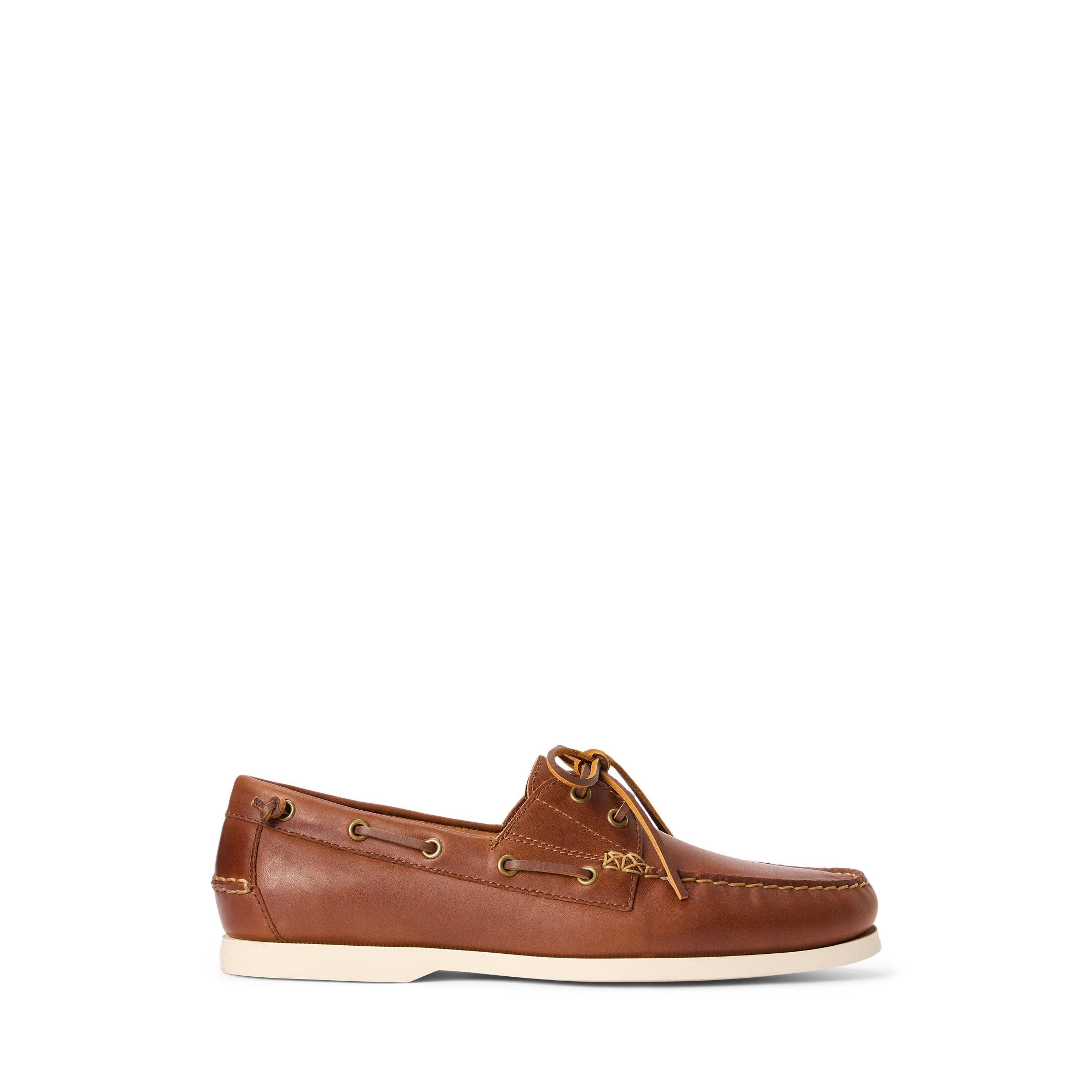 Polo Ralph Lauren Men's Tan Leather Merton Boat Shoes - 7 (41)