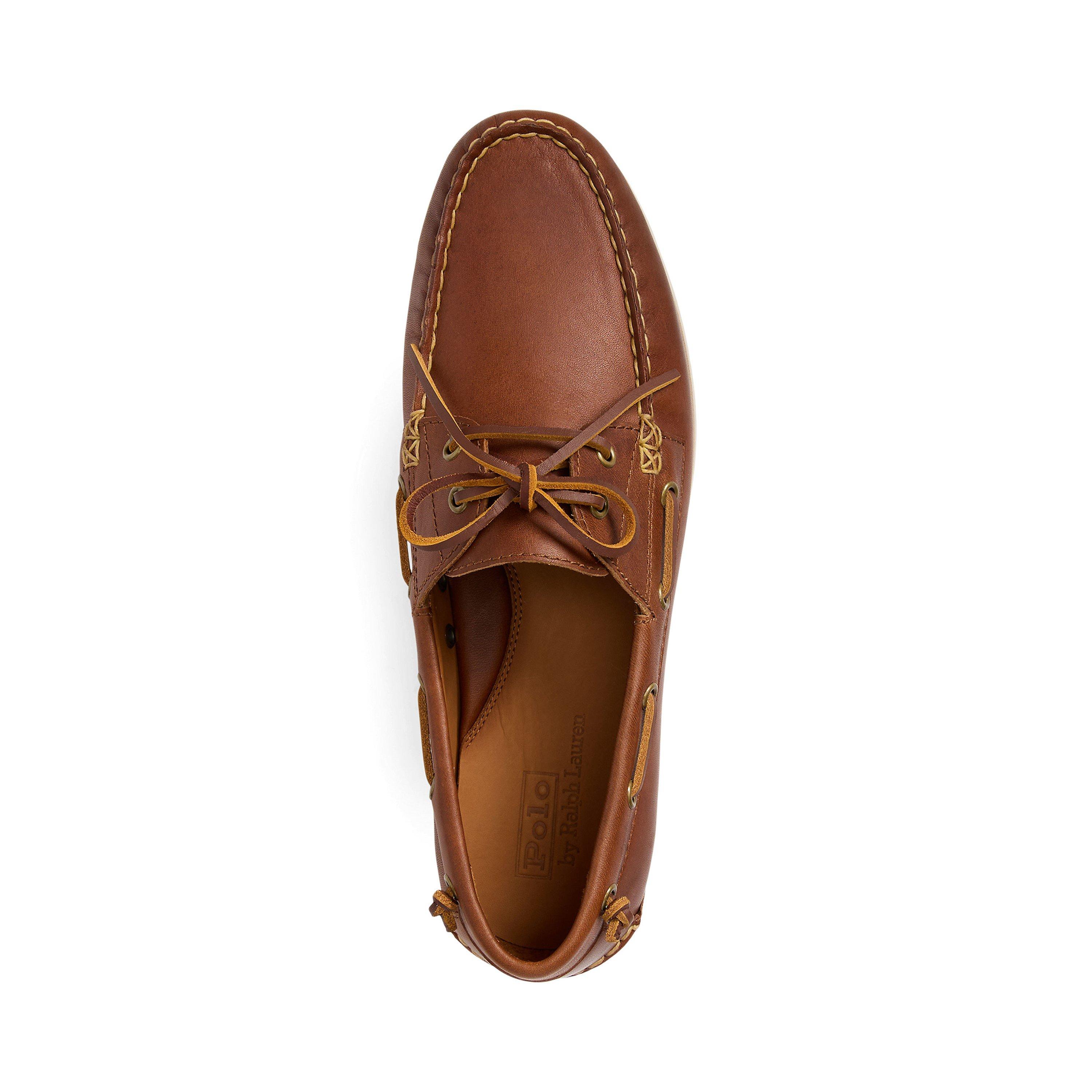 Tan Leather - Polo Ralph Lauren - Men's Merton Boat Shoes - 3