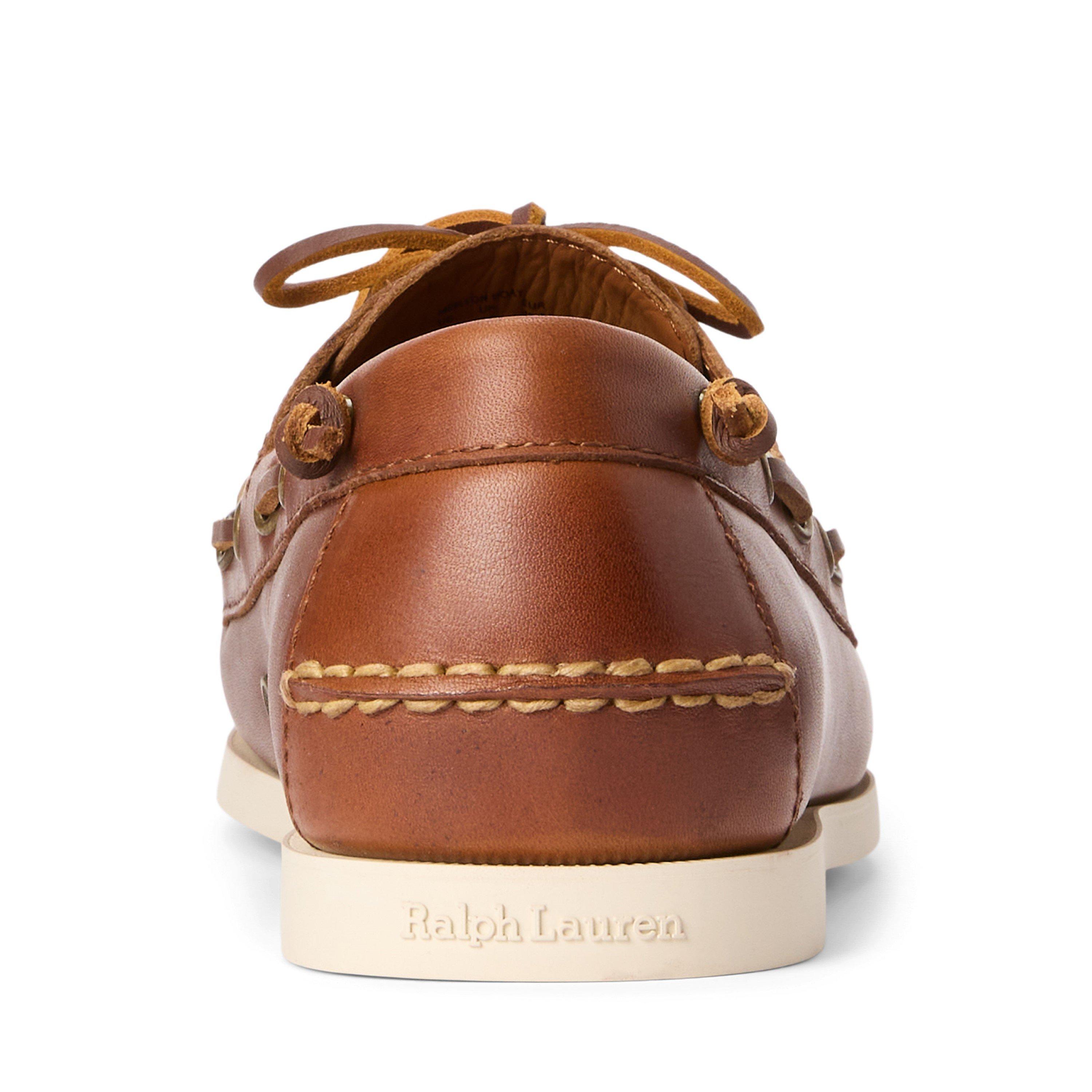 Tan Leather - Polo Ralph Lauren - Men's Merton Boat Shoes - 4