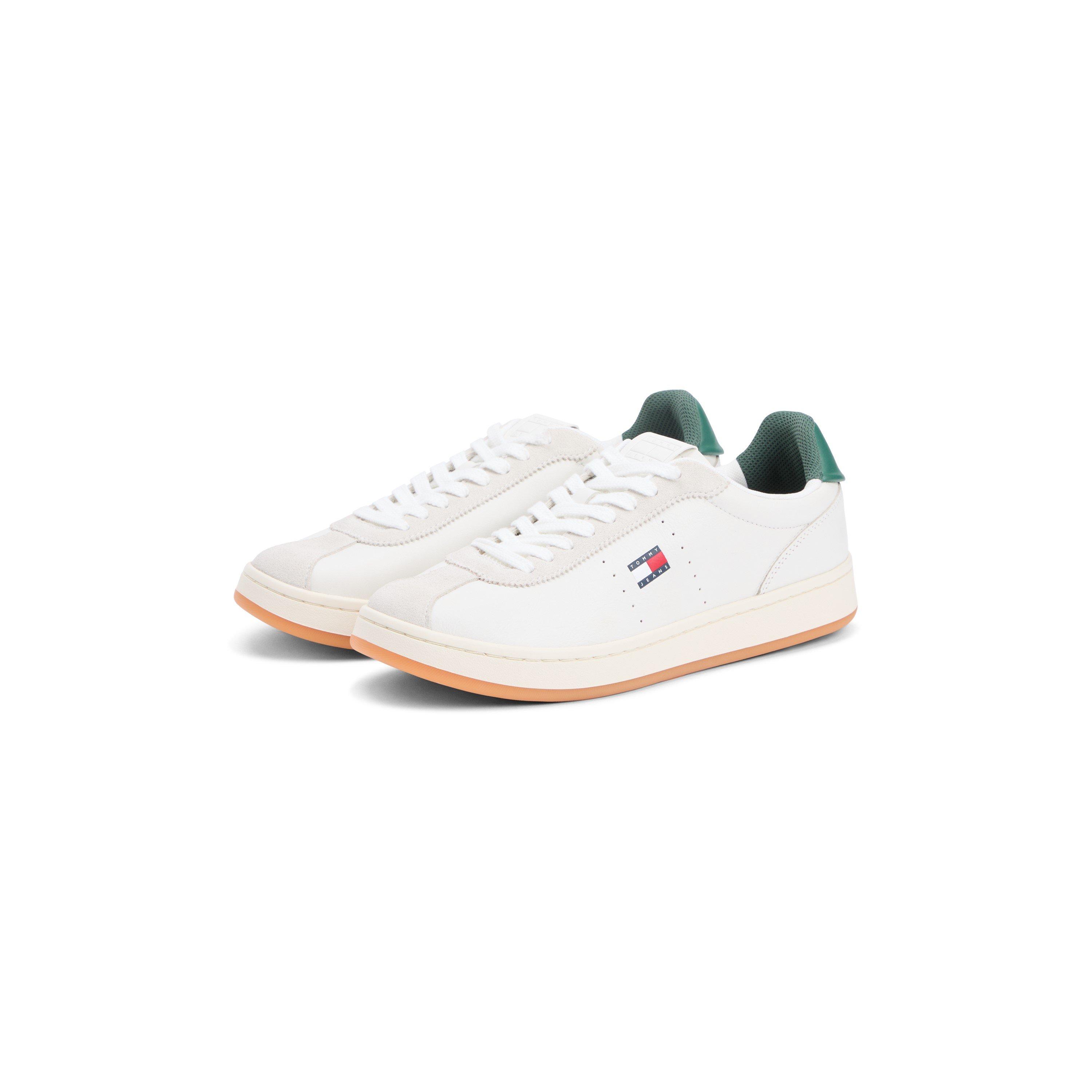 Ecru/Shdw Pine - Tommy Jeans - Men's Court Trainers - 2