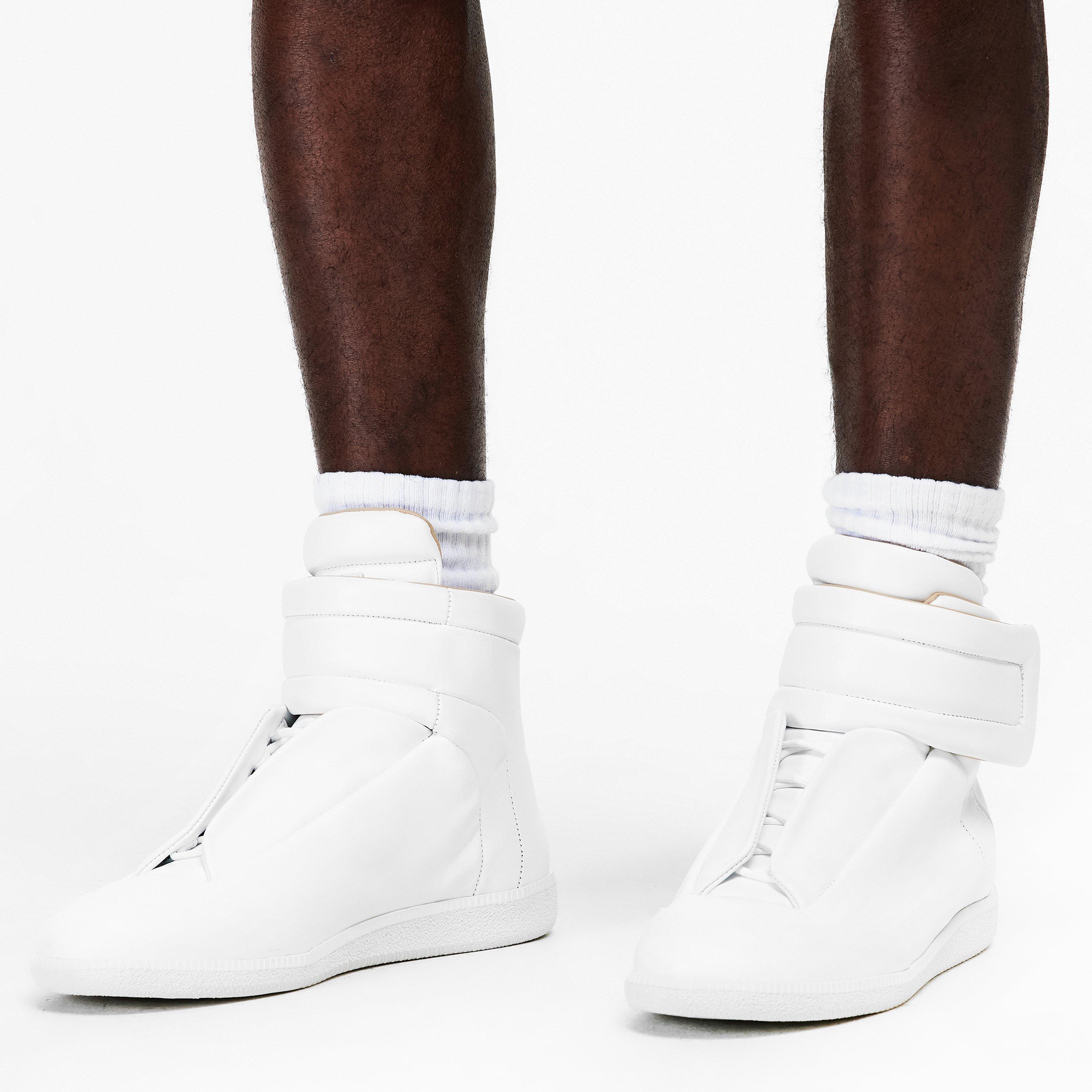 White - Maison Margiela - Men's Future Mid Top High-Top Trainers - 3