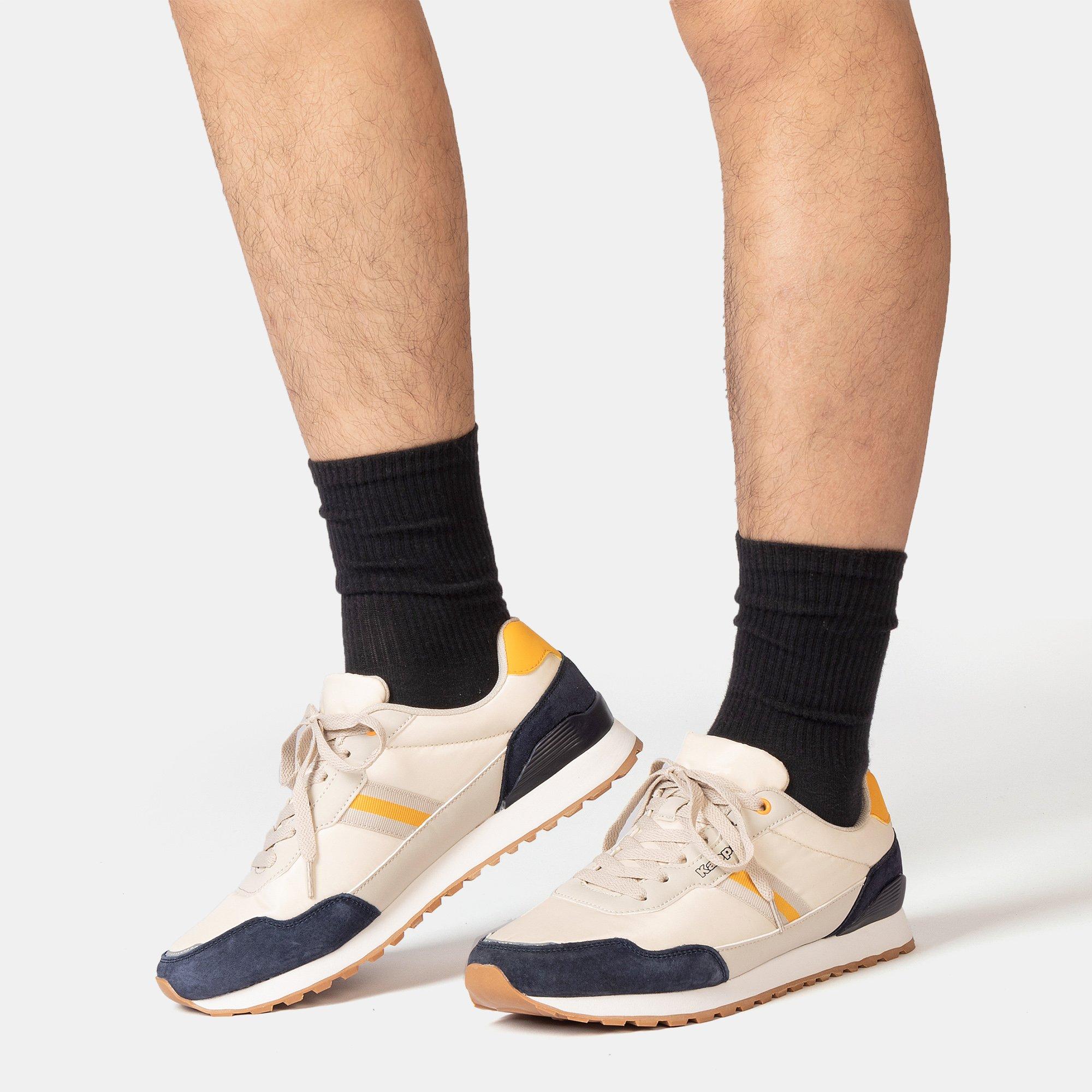 Beige/Navy - Kappa - DR Suede Low-Top Trainers - 3