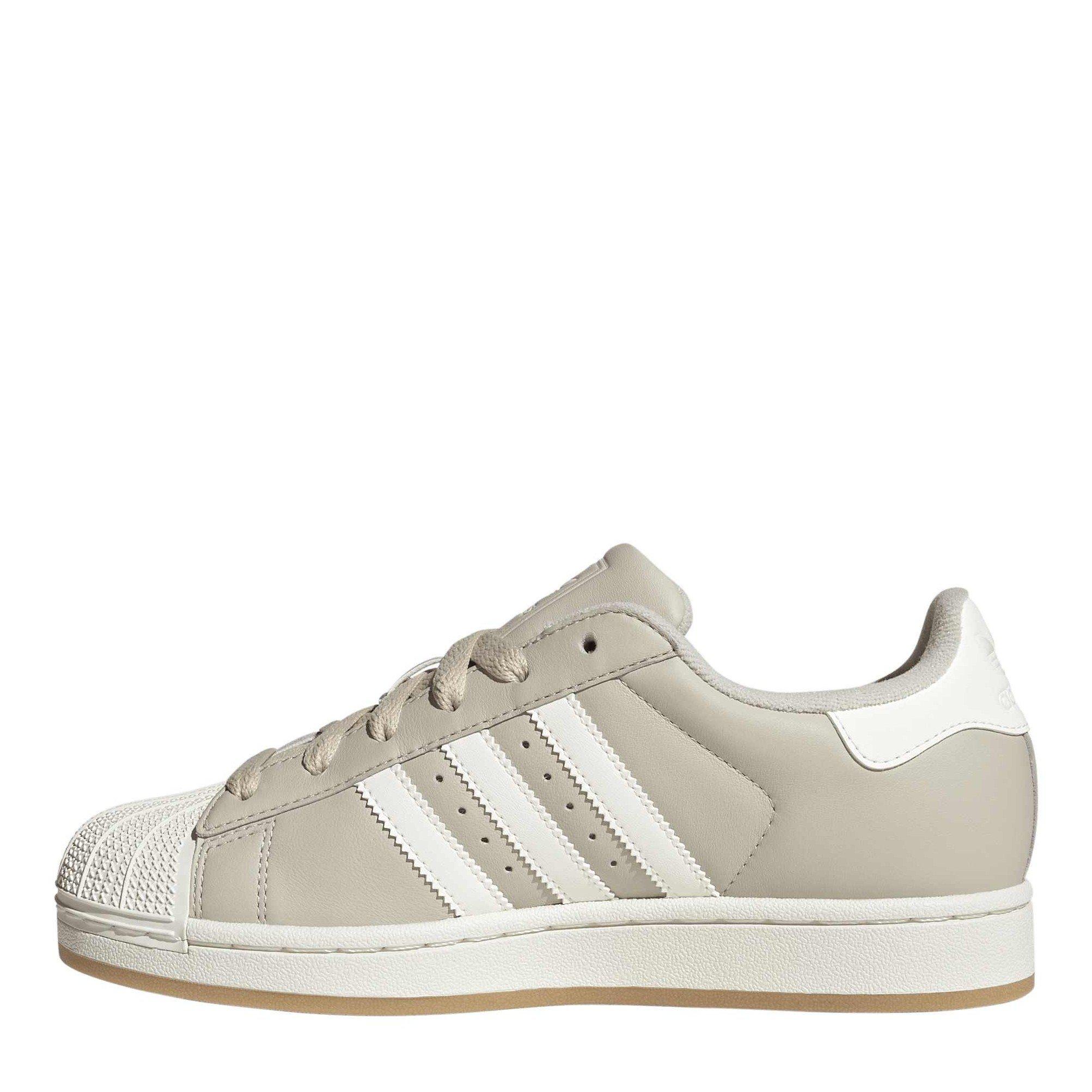 Wonalu/Owhite - adidas Originals - Women's Superstar II Leather Low-Top Trainers - 2