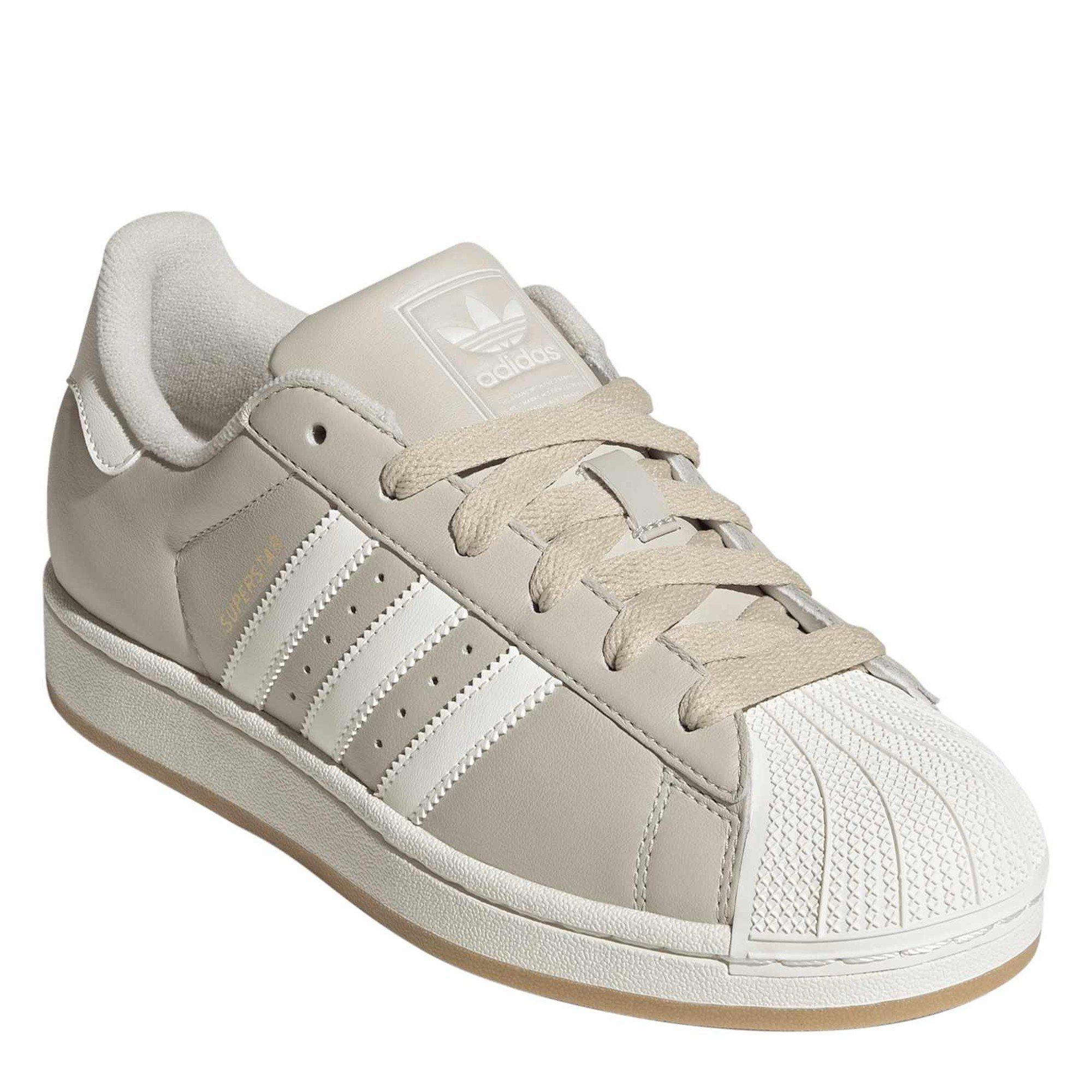 Wonalu/Owhite - adidas Originals - Women's Superstar II Leather Low-Top Trainers - 3