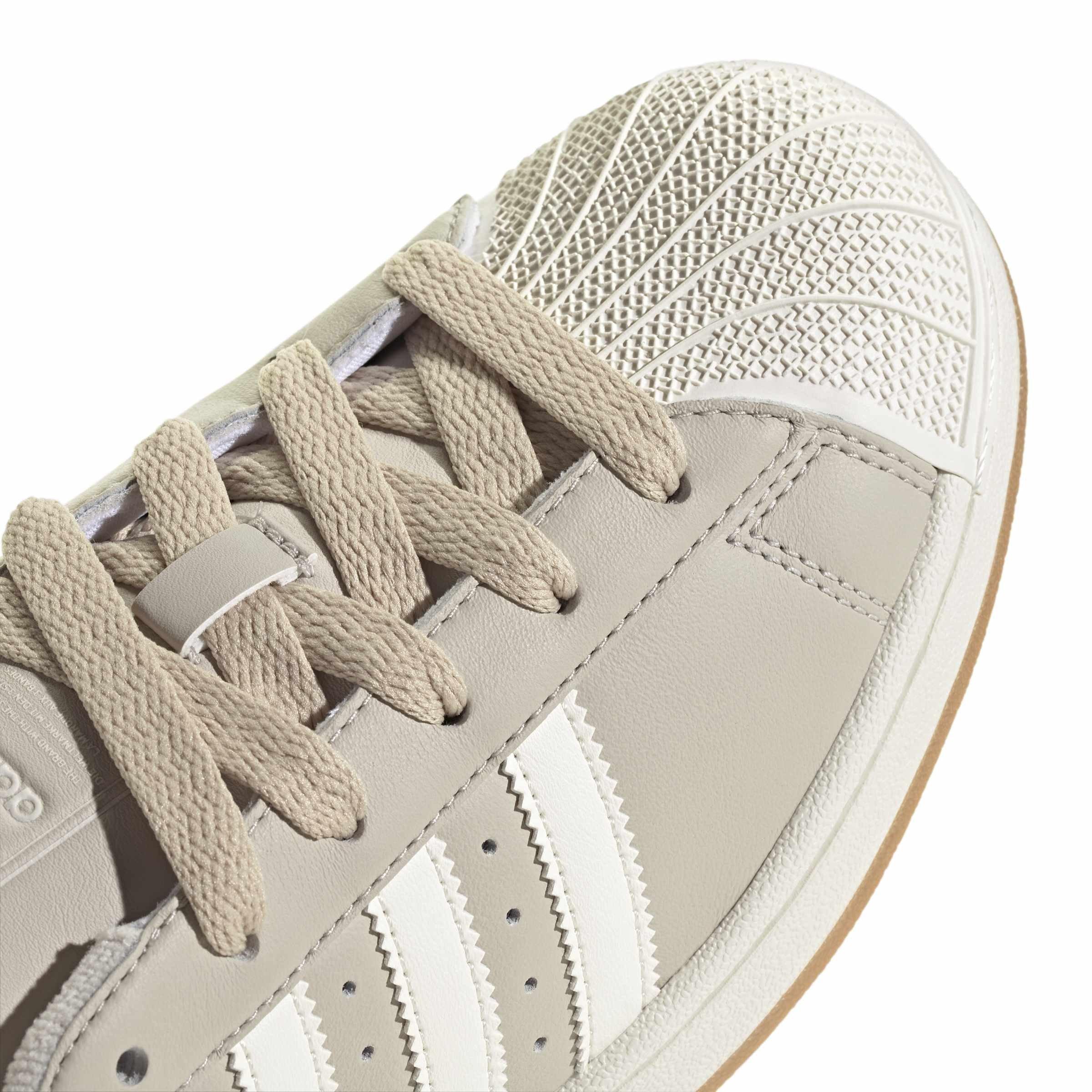 Wonalu/Owhite - adidas Originals - Women's Superstar II Leather Low-Top Trainers - 8