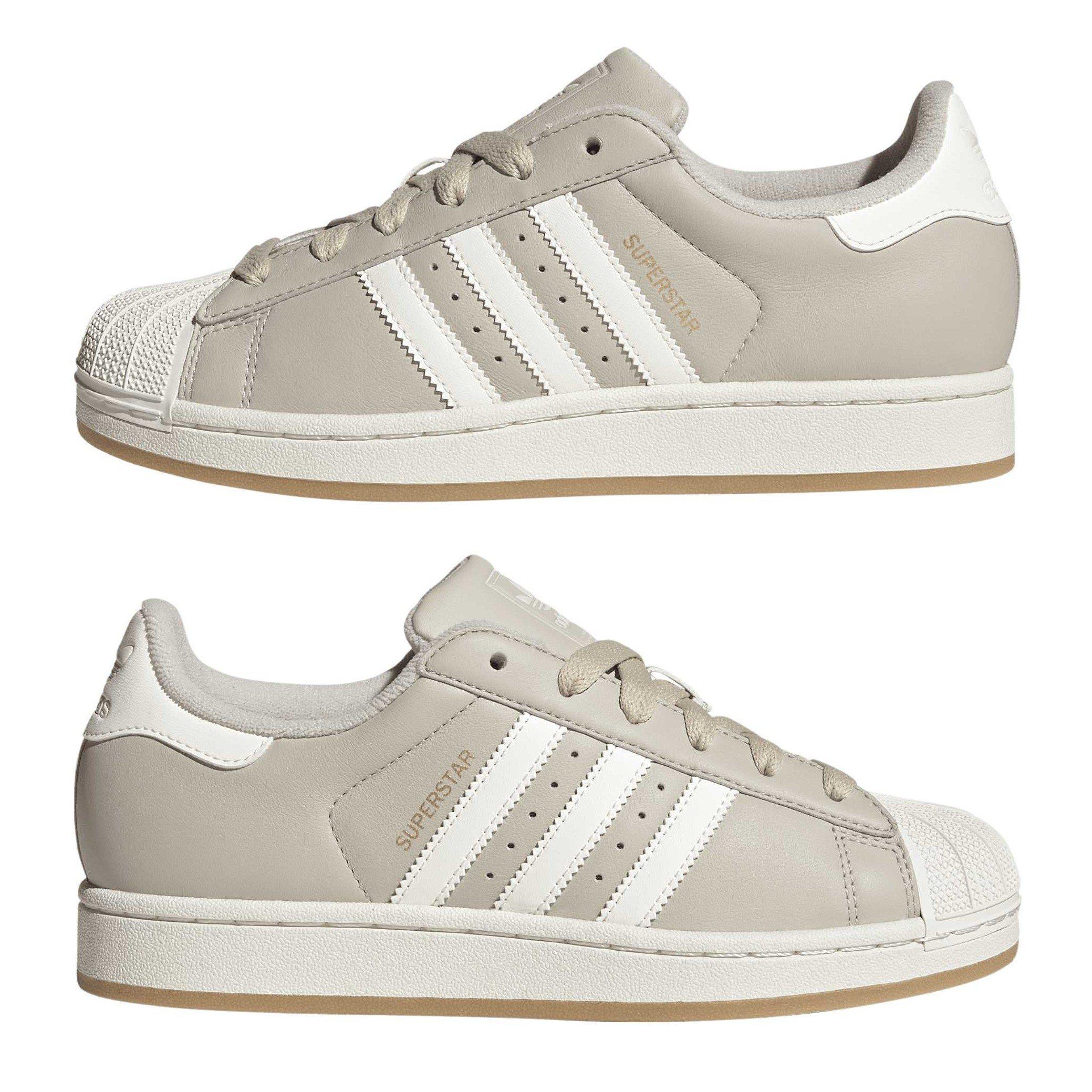 Wonalu/Owhite - adidas Originals - Women's Superstar II Leather Low-Top Trainers - 9
