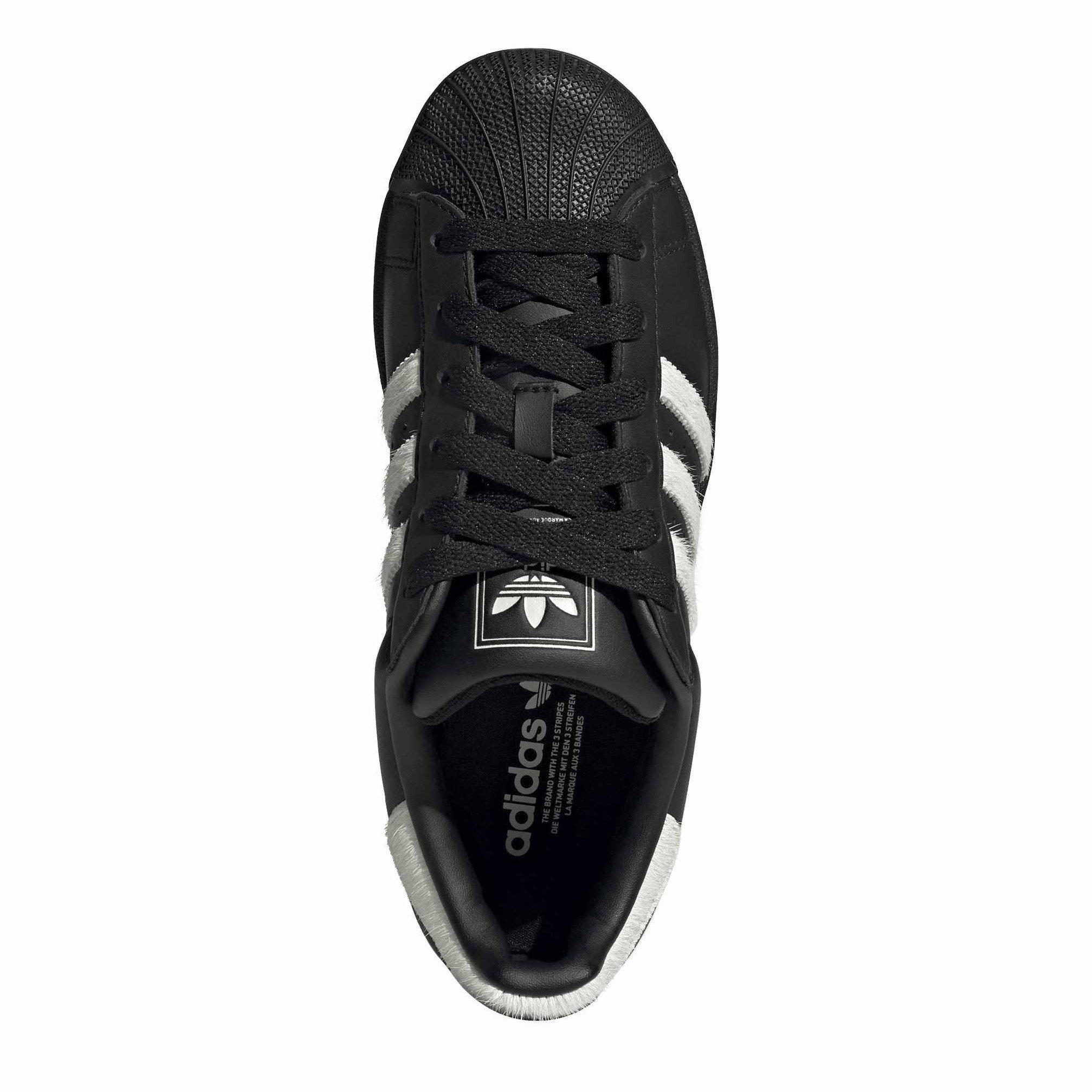 Cblack/Owhite - adidas Originals - Women's Superstar II Leather Low-Top Trainers - 5