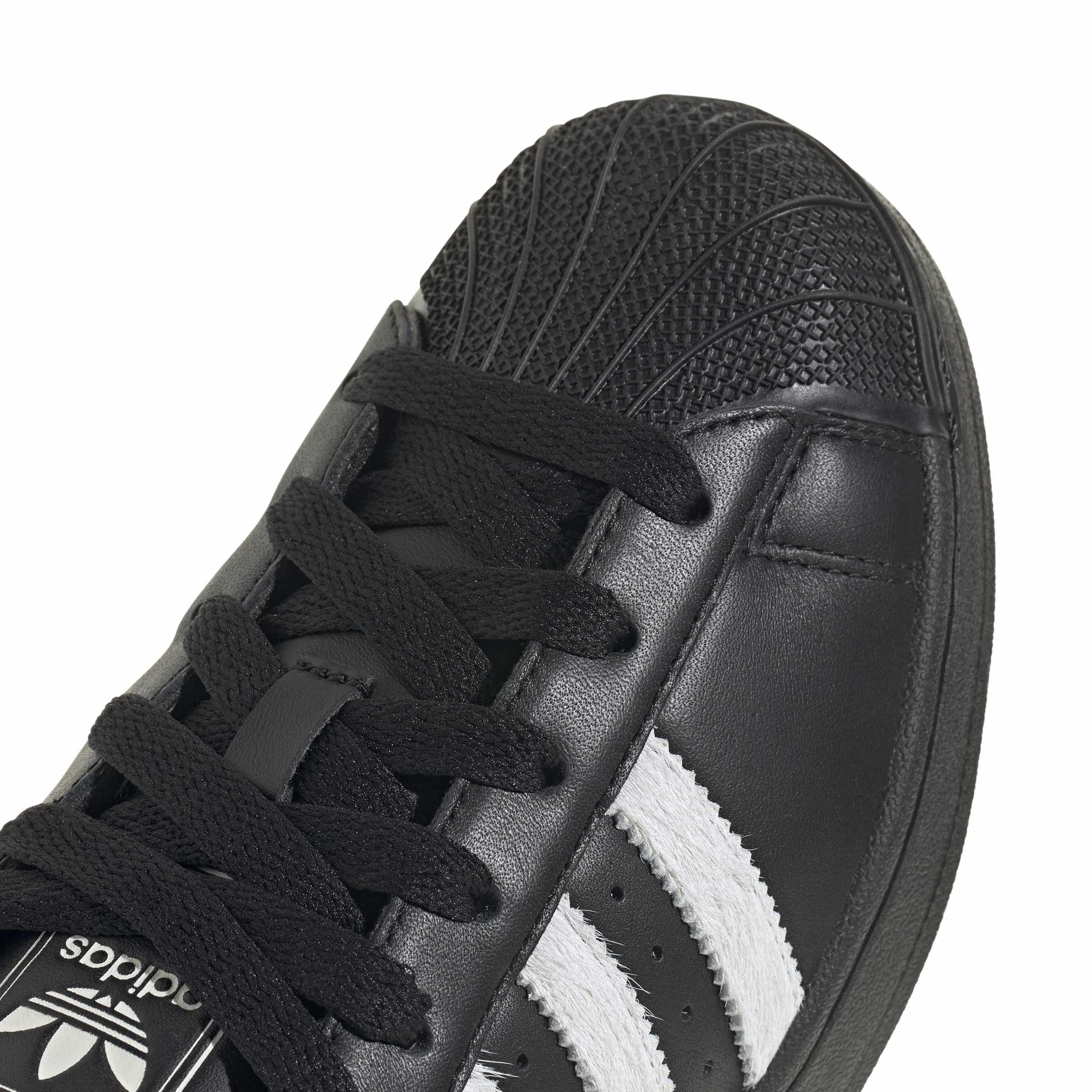 Cblack/Owhite - adidas Originals - Women's Superstar II Leather Low-Top Trainers - 8