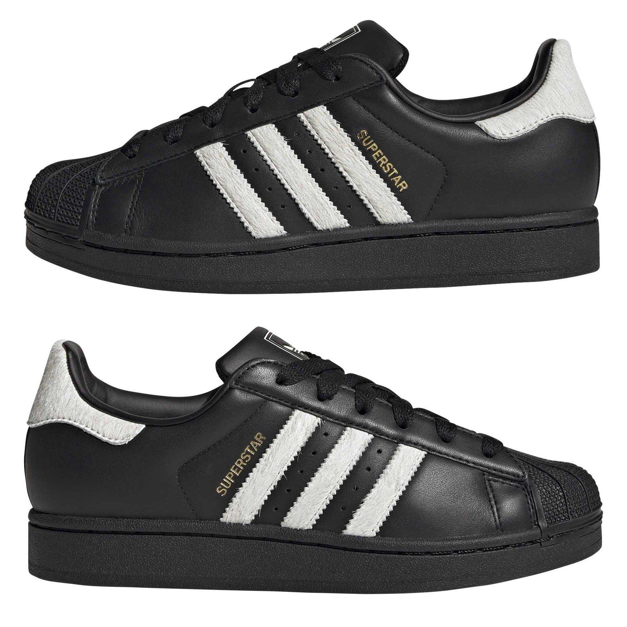 Cblack/Owhite - adidas Originals - Women's Superstar II Leather Low-Top Trainers - 9