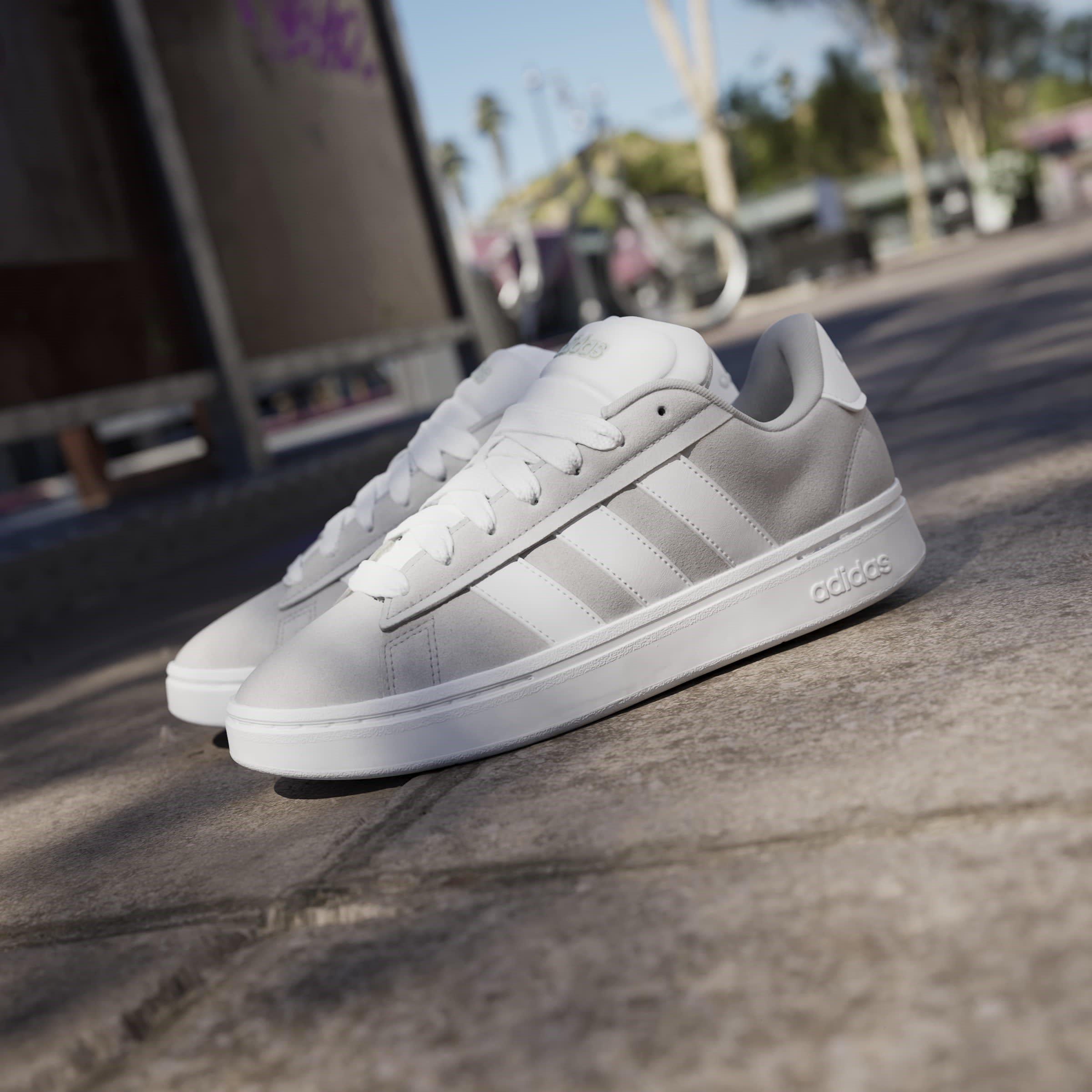 Gris/Blanco - adidas - Grand Court Alpha 00s Trainers Mens - 14