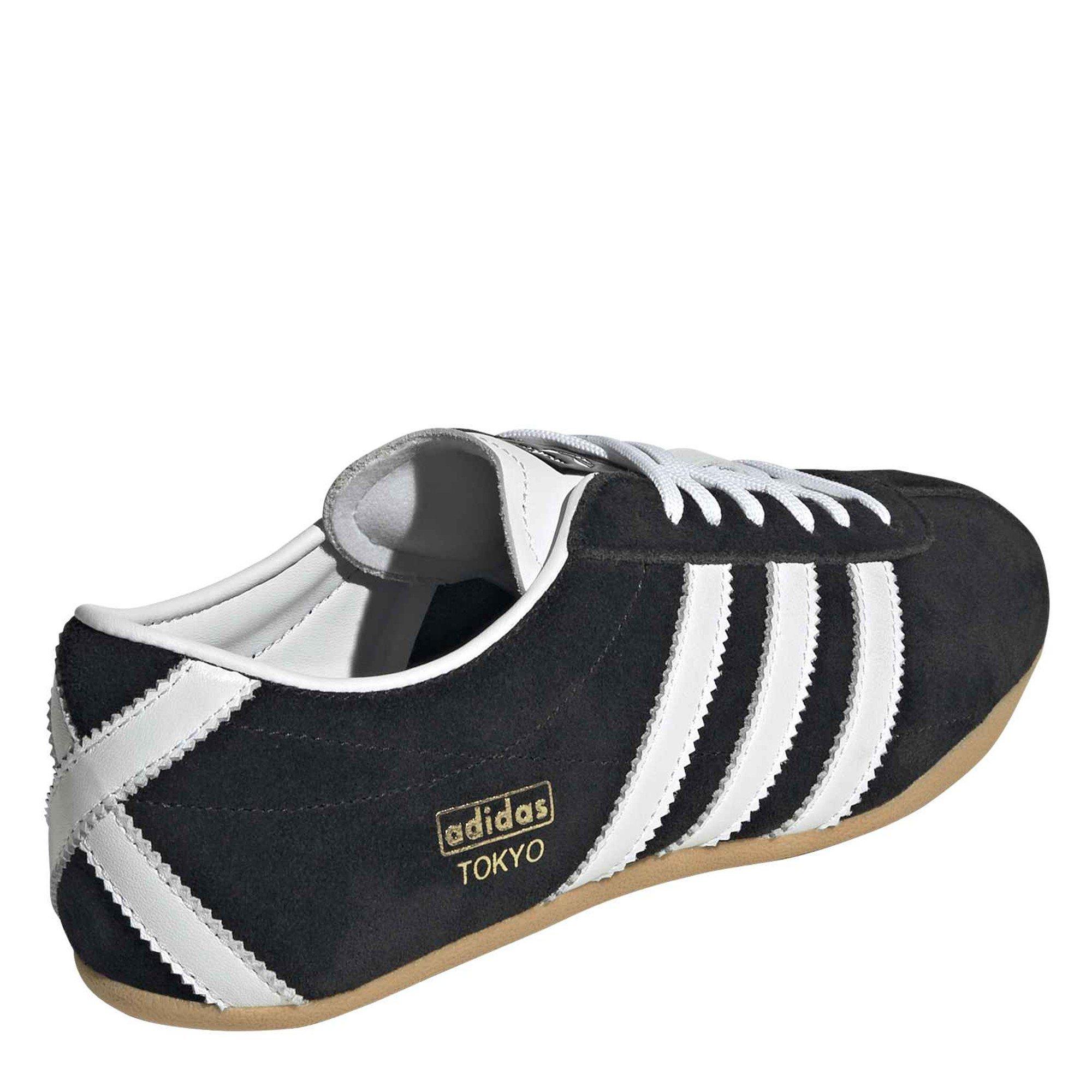 Black White - adidas Originals - Women's Tokyo Suede Low-Top Trainers - 4