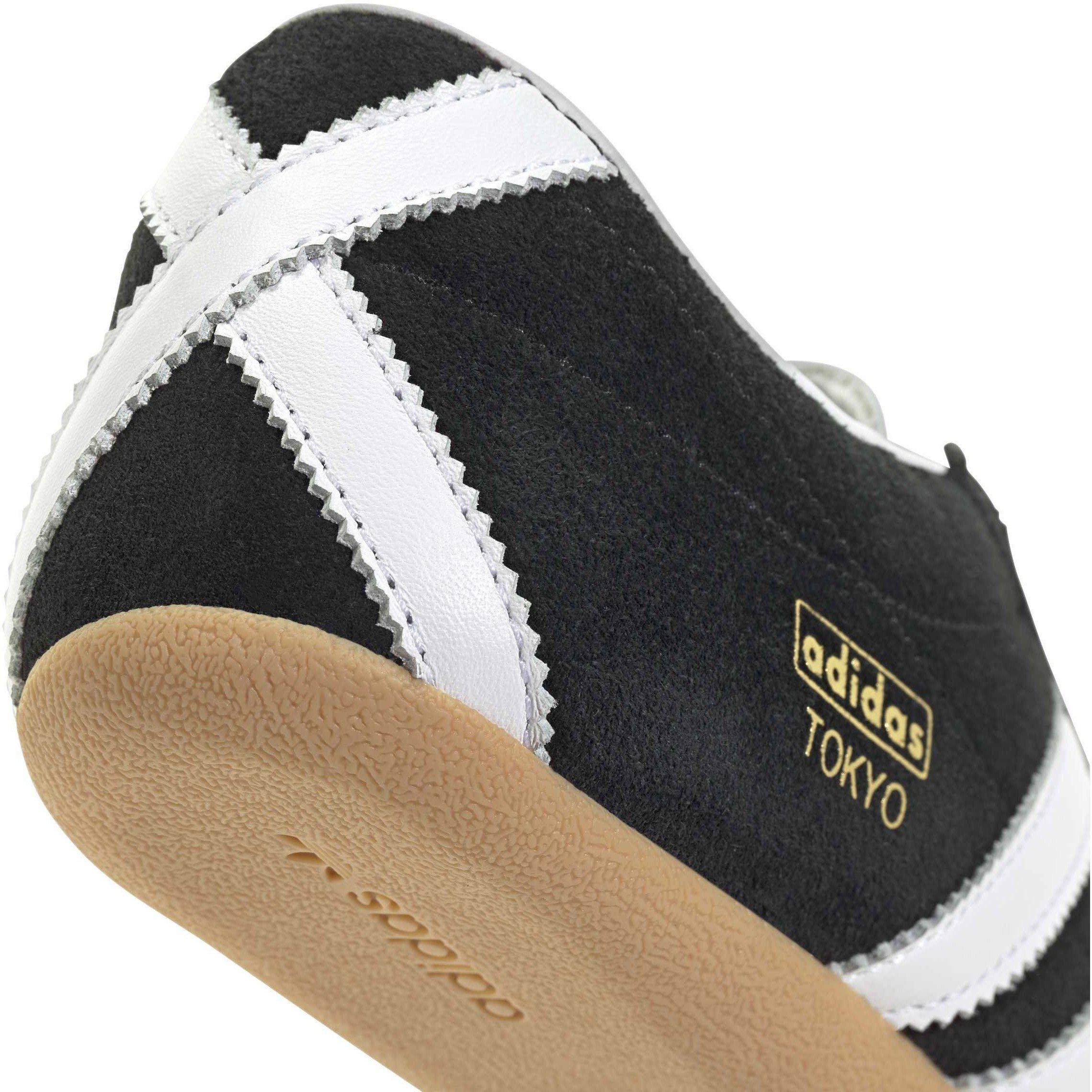 Black White - adidas Originals - Women's Tokyo Suede Low-Top Trainers - 8