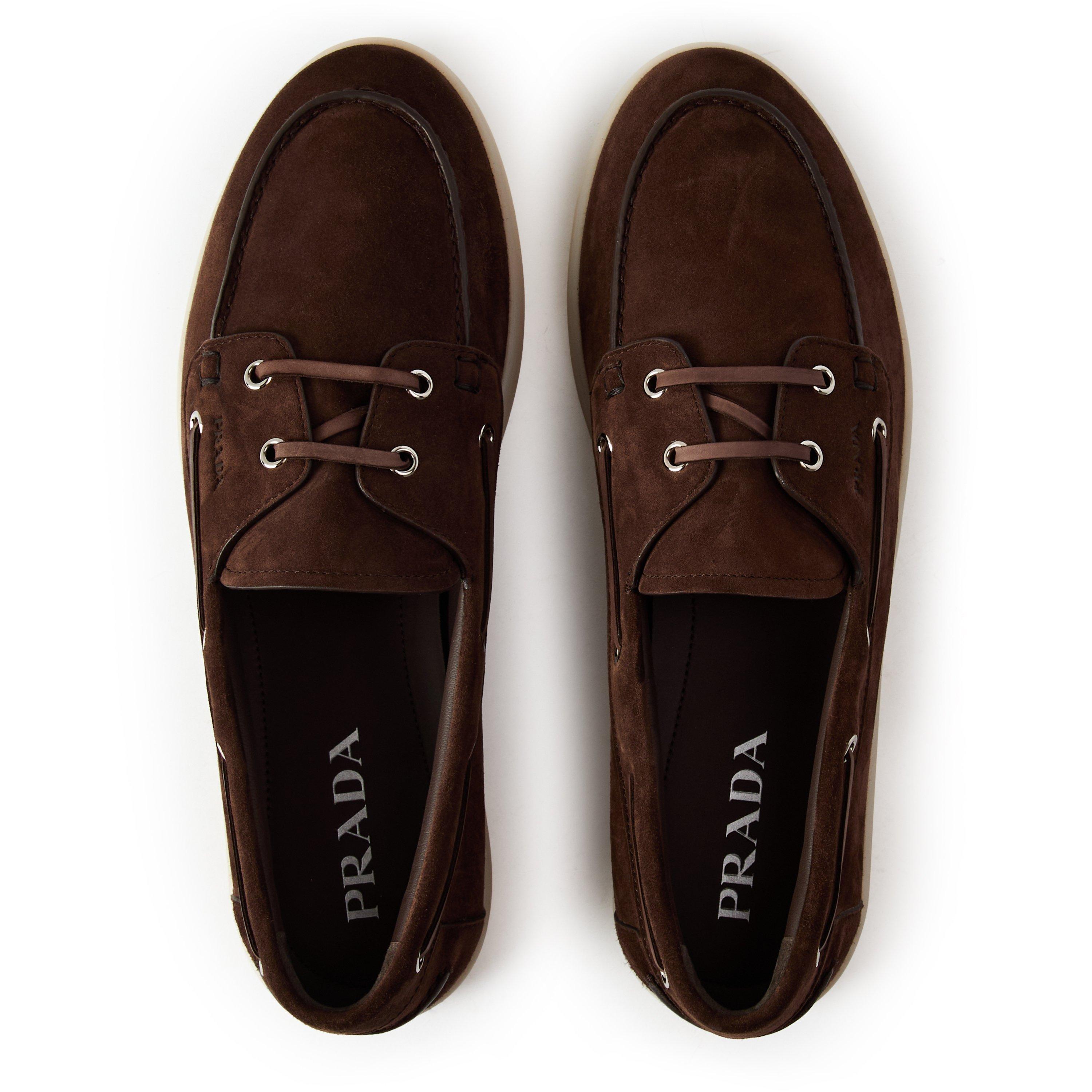 Brown - Prada - Mens Boat Shoes - 4
