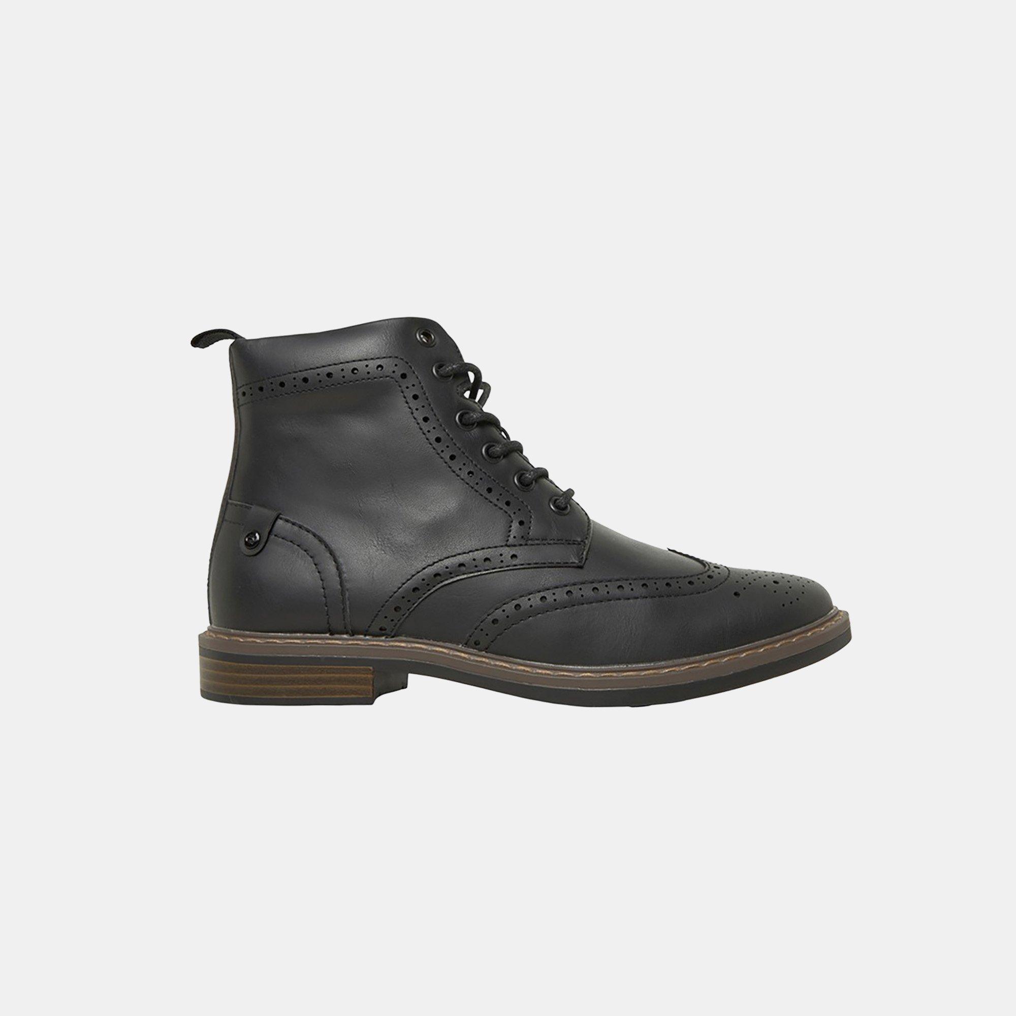 Black - Deakins - Men's Deaks Trigger Brogue Boots - 1