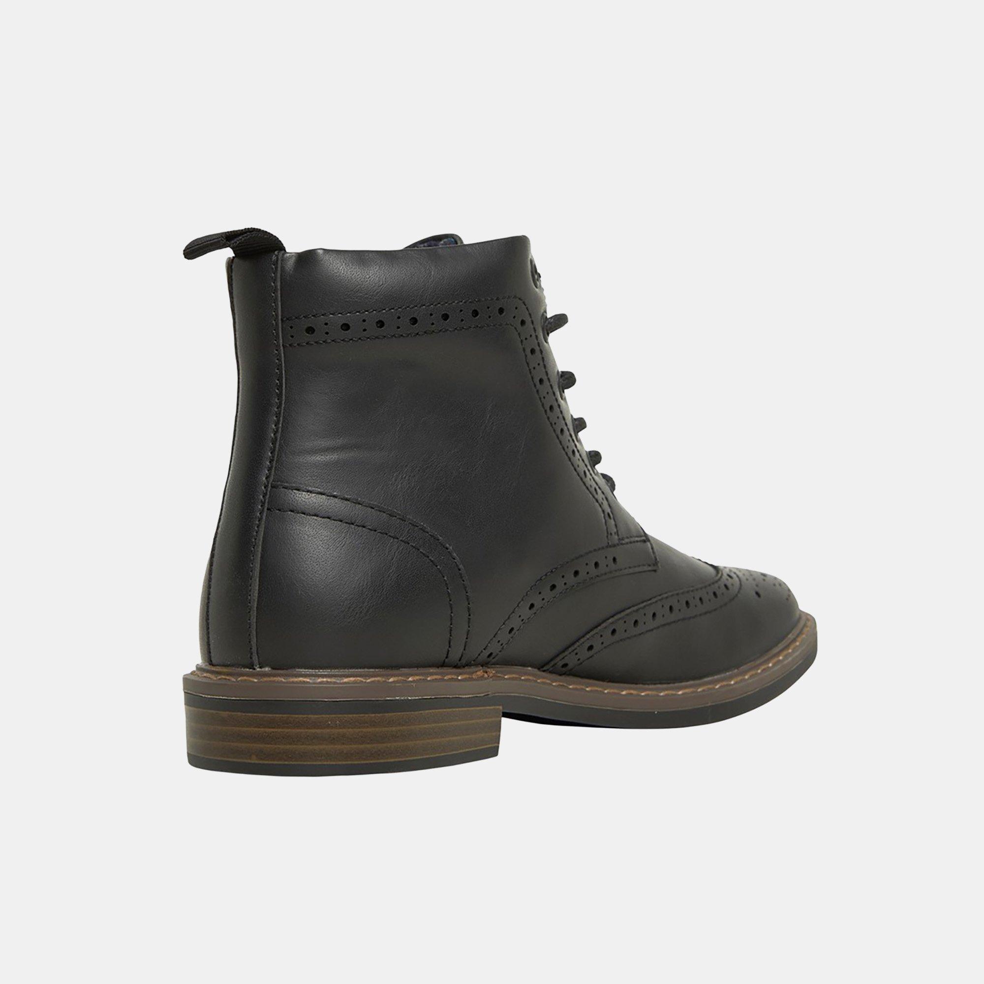 Black - Nicholas Deakins - Men's Deaks Trigger Brogue Boots - 3