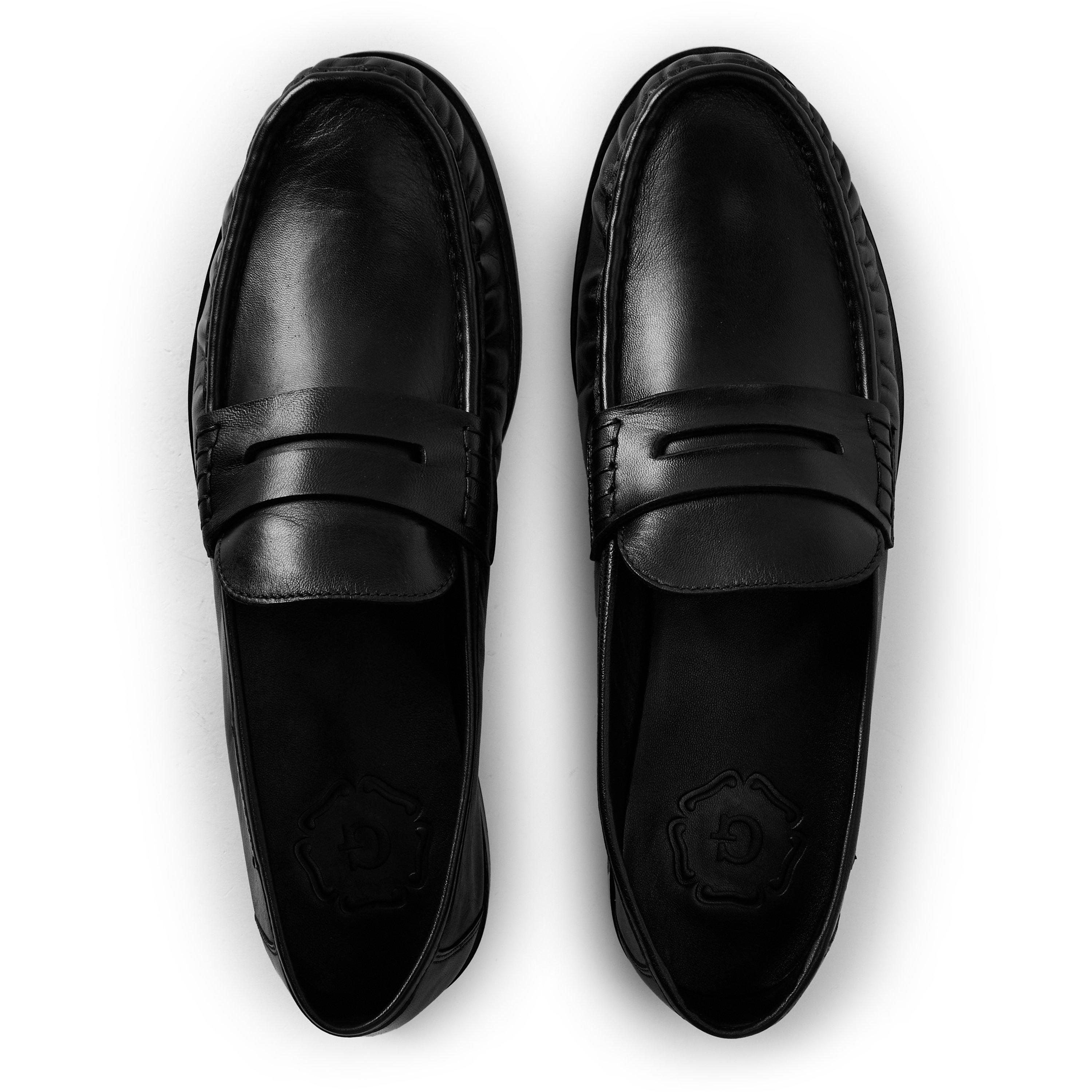 Black Nappa - Grenson - Men's Loafers - 4