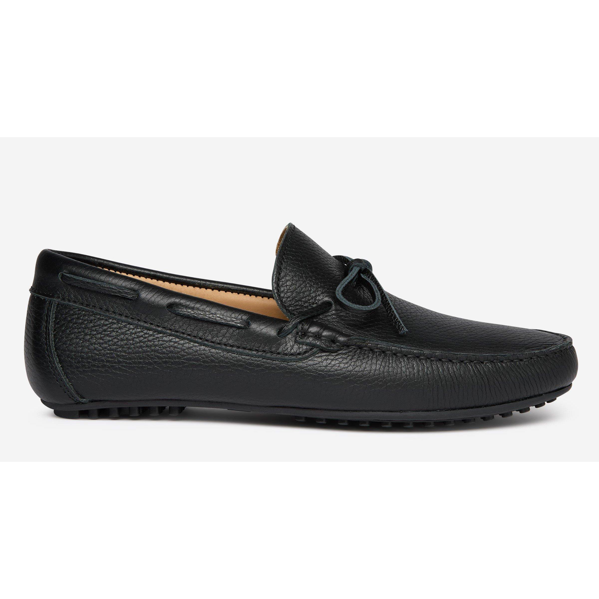 Black - Oliver Sweeney - Men's Cano Leather Driver Loafers - 1