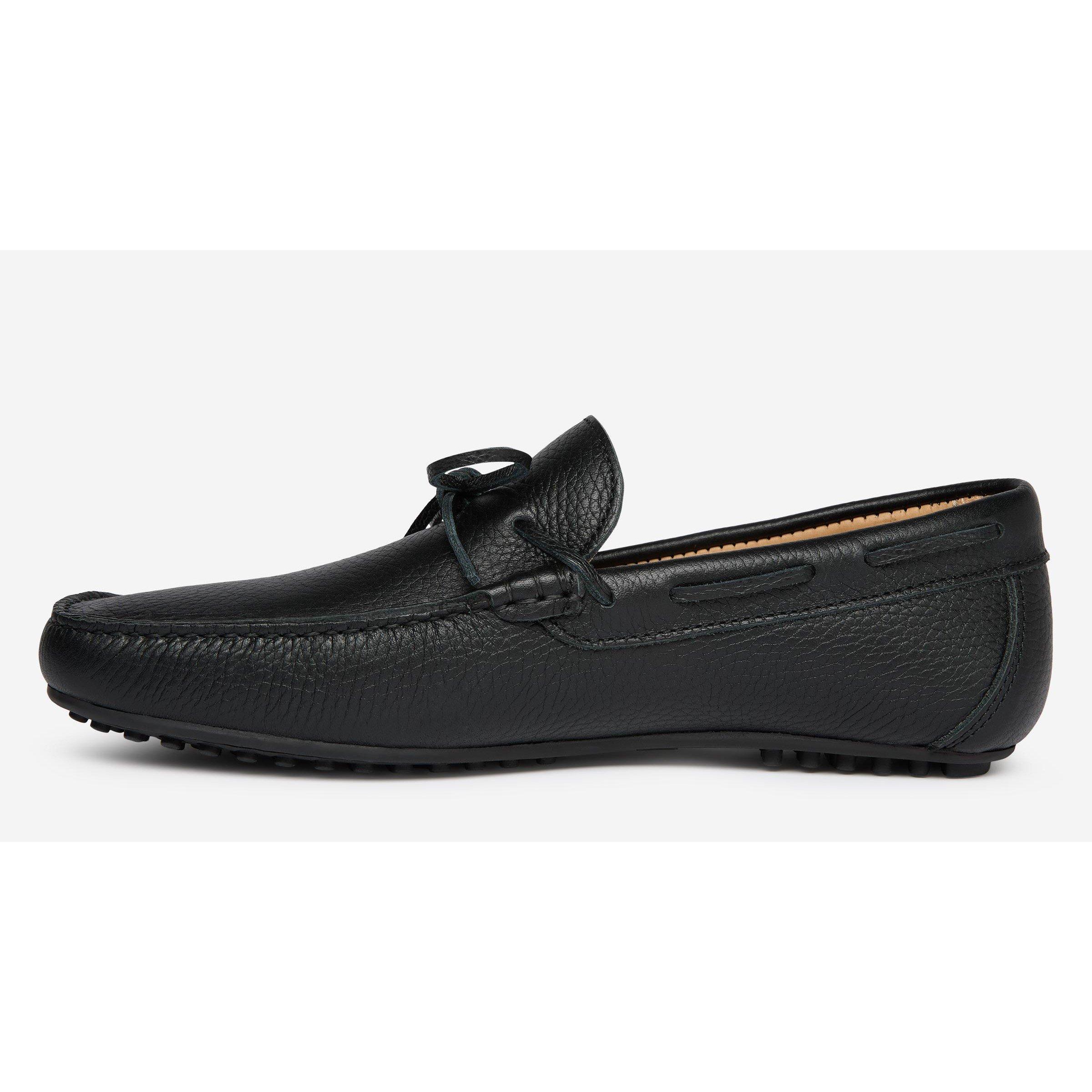Black - Oliver Sweeney - Men's Cano Leather Driver Loafers - 2