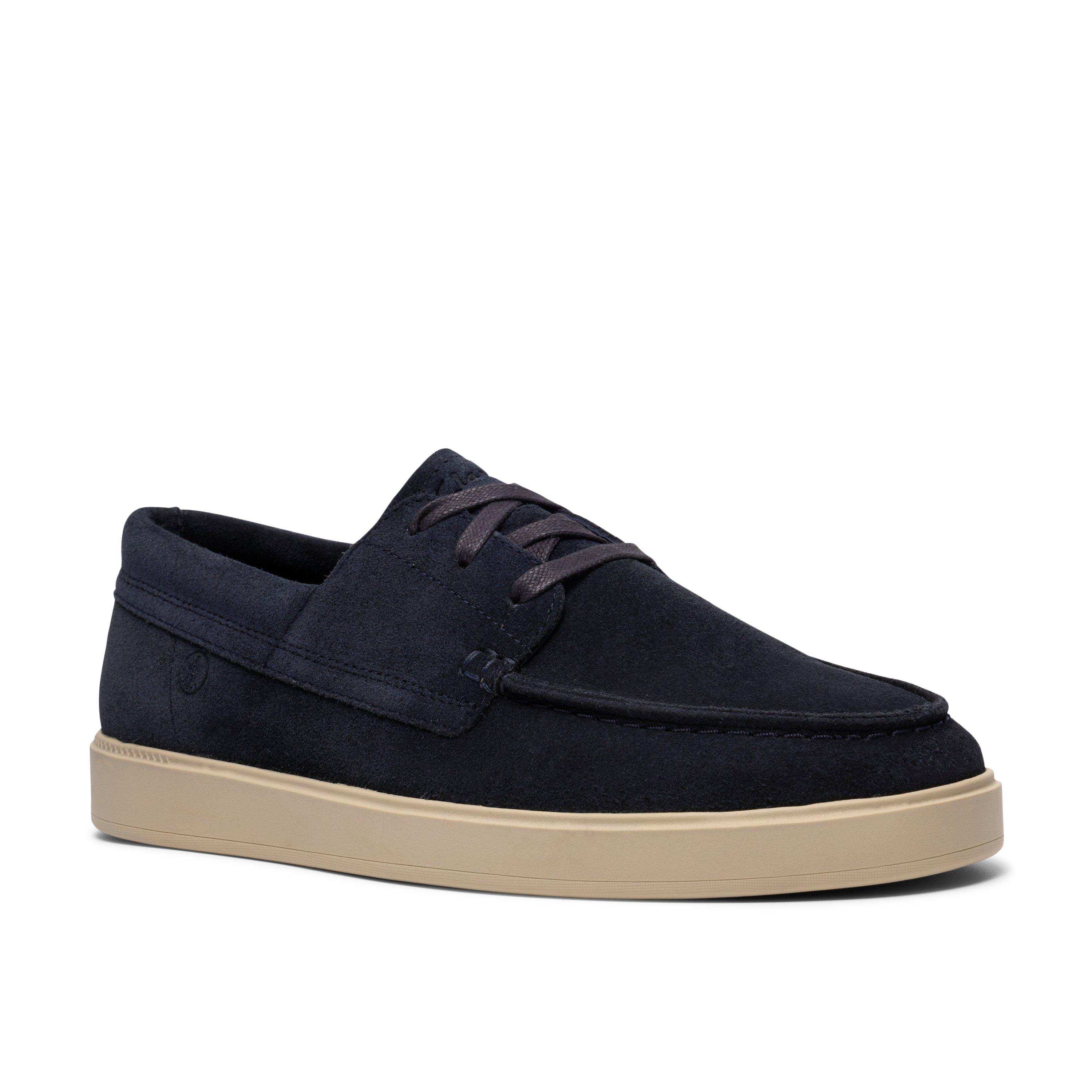 Navy Suede - Clarks - Men's Boat Shoes - 4