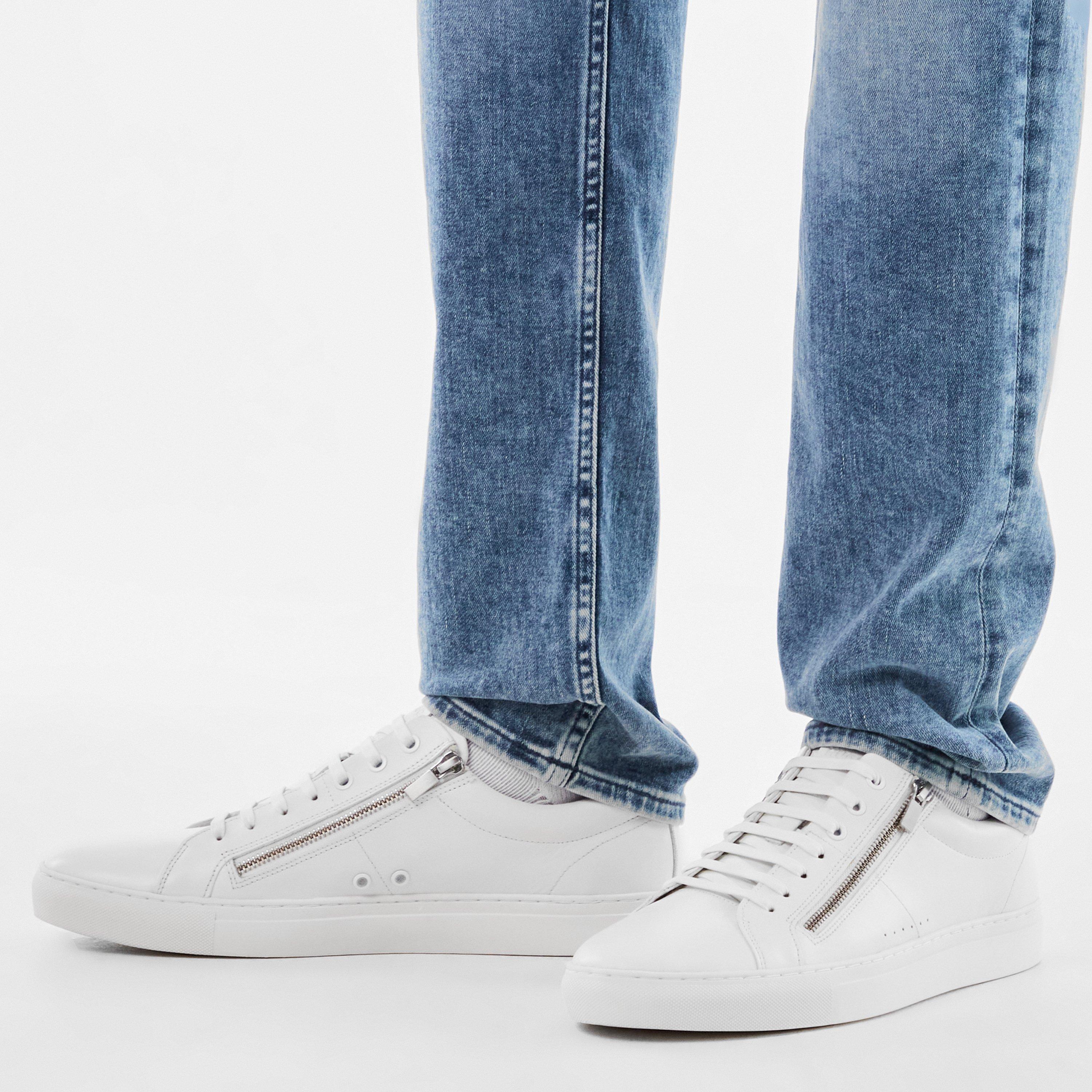 White - Hugo - Men's Double-Buckle Monk Shoes - 3