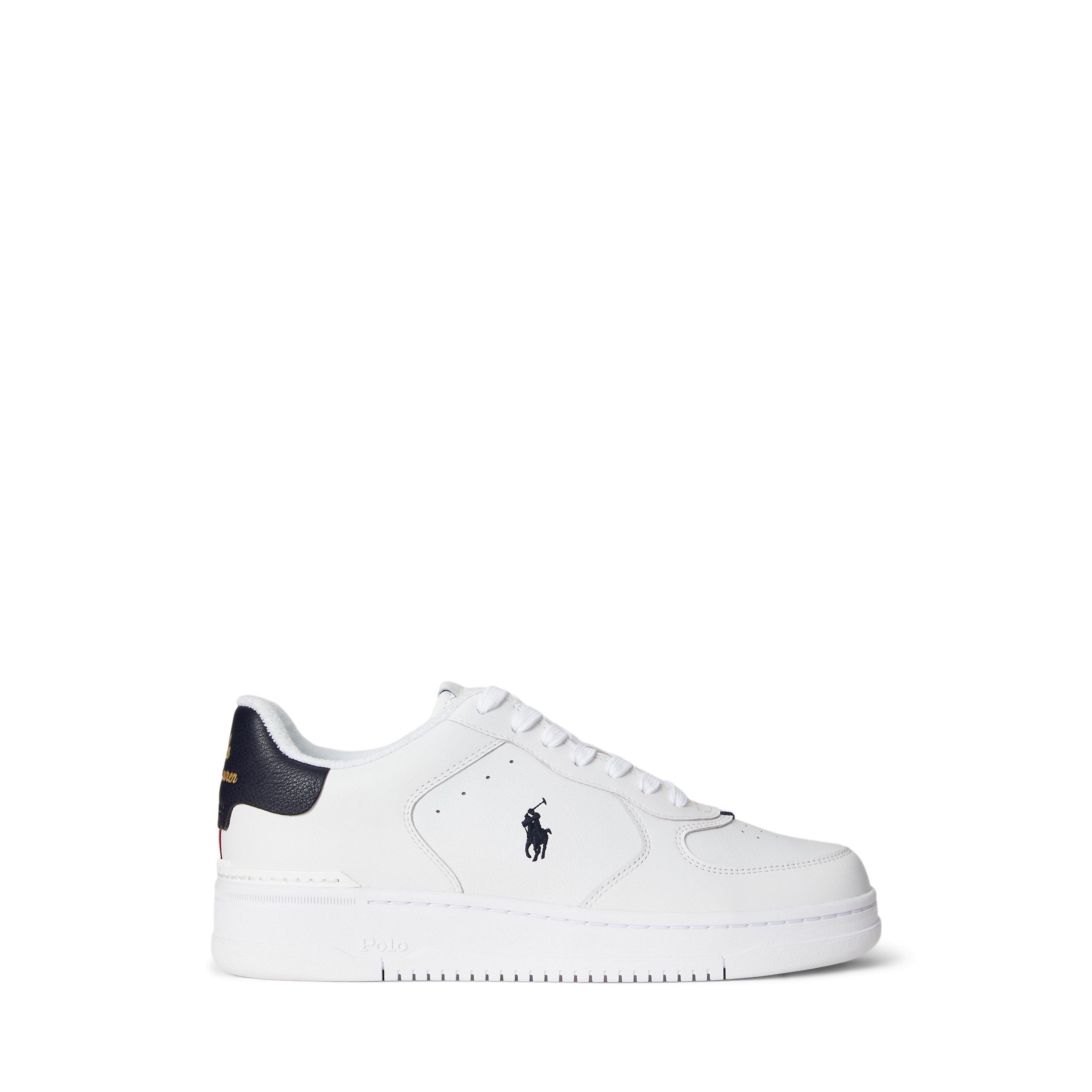 White/Navy/Red - Polo Ralph Lauren - Men's Court Trainers - 1