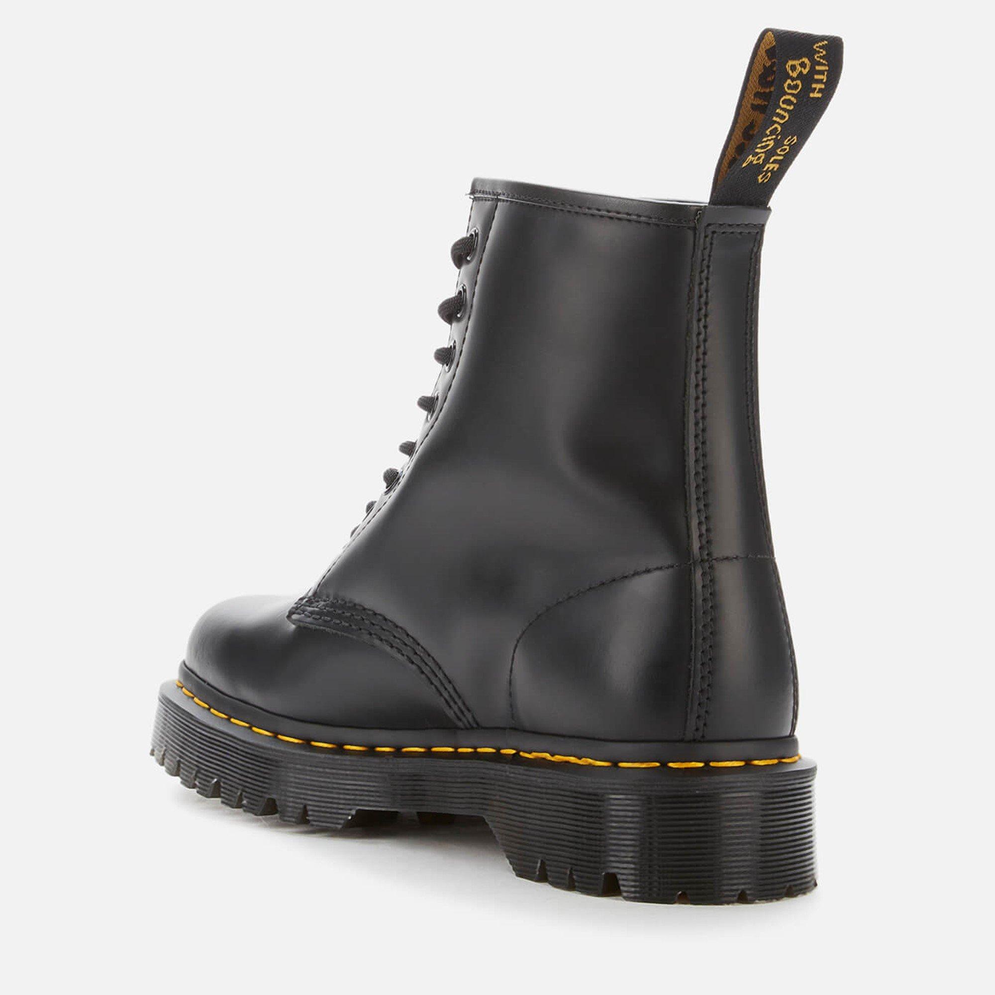 Black - Dr Martens - 1460 Bex Smooth Platform Boots - 3