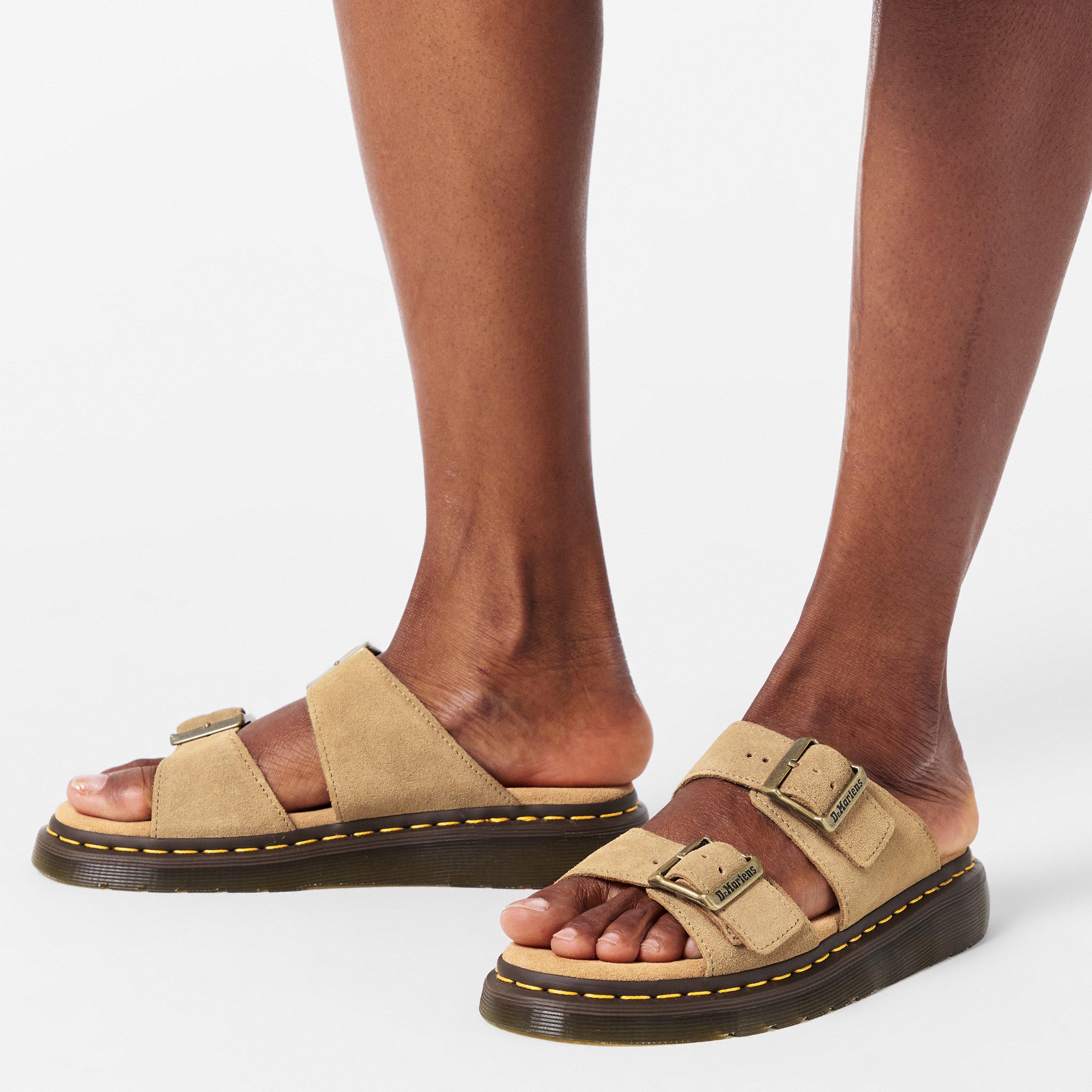 Savannah Tan - Dr Martens - Unisex Adults Josef Suede Leather Flatform Sandals - 3