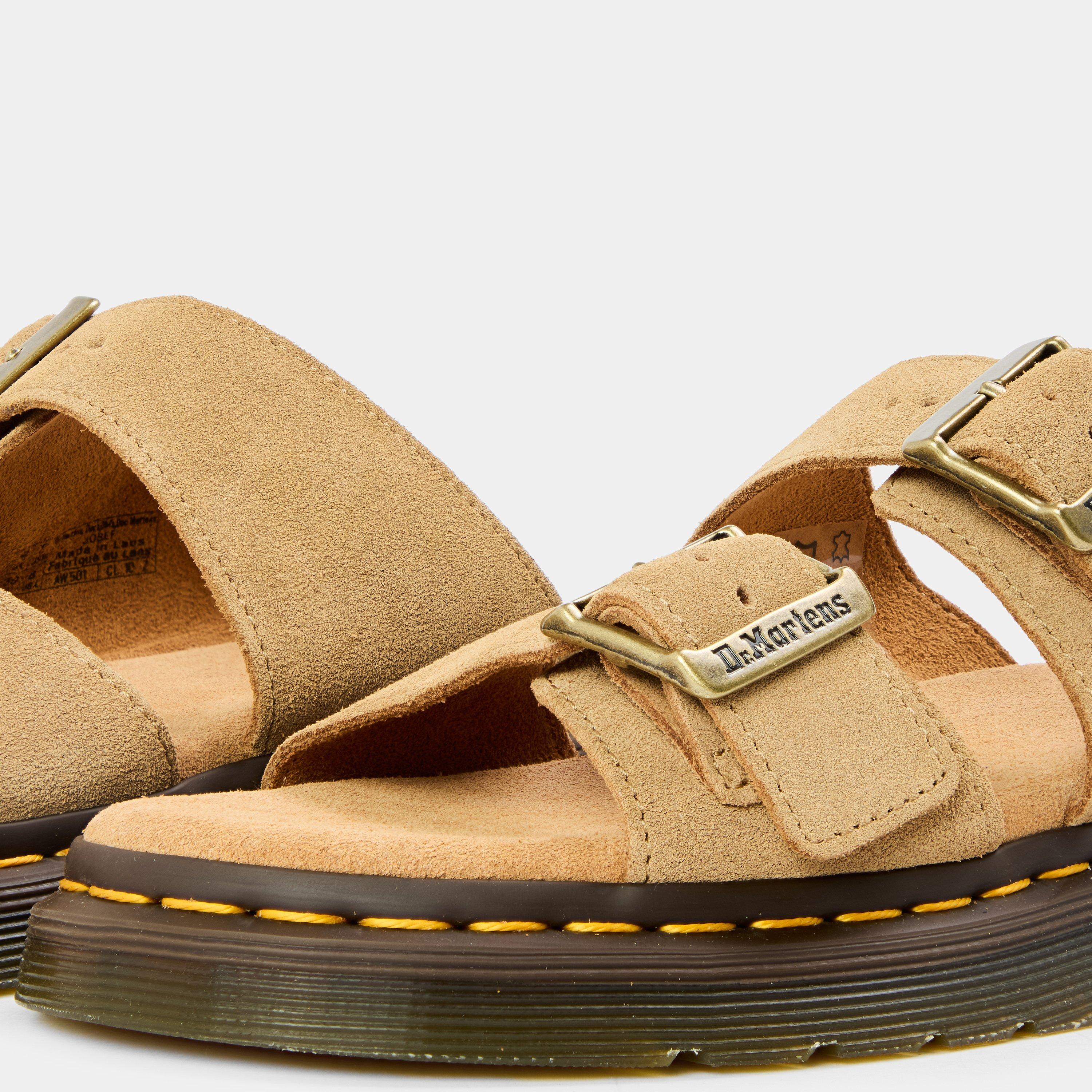 Savannah Tan - Dr Martens - Unisex Adults Josef Suede Leather Flatform Sandals - 4