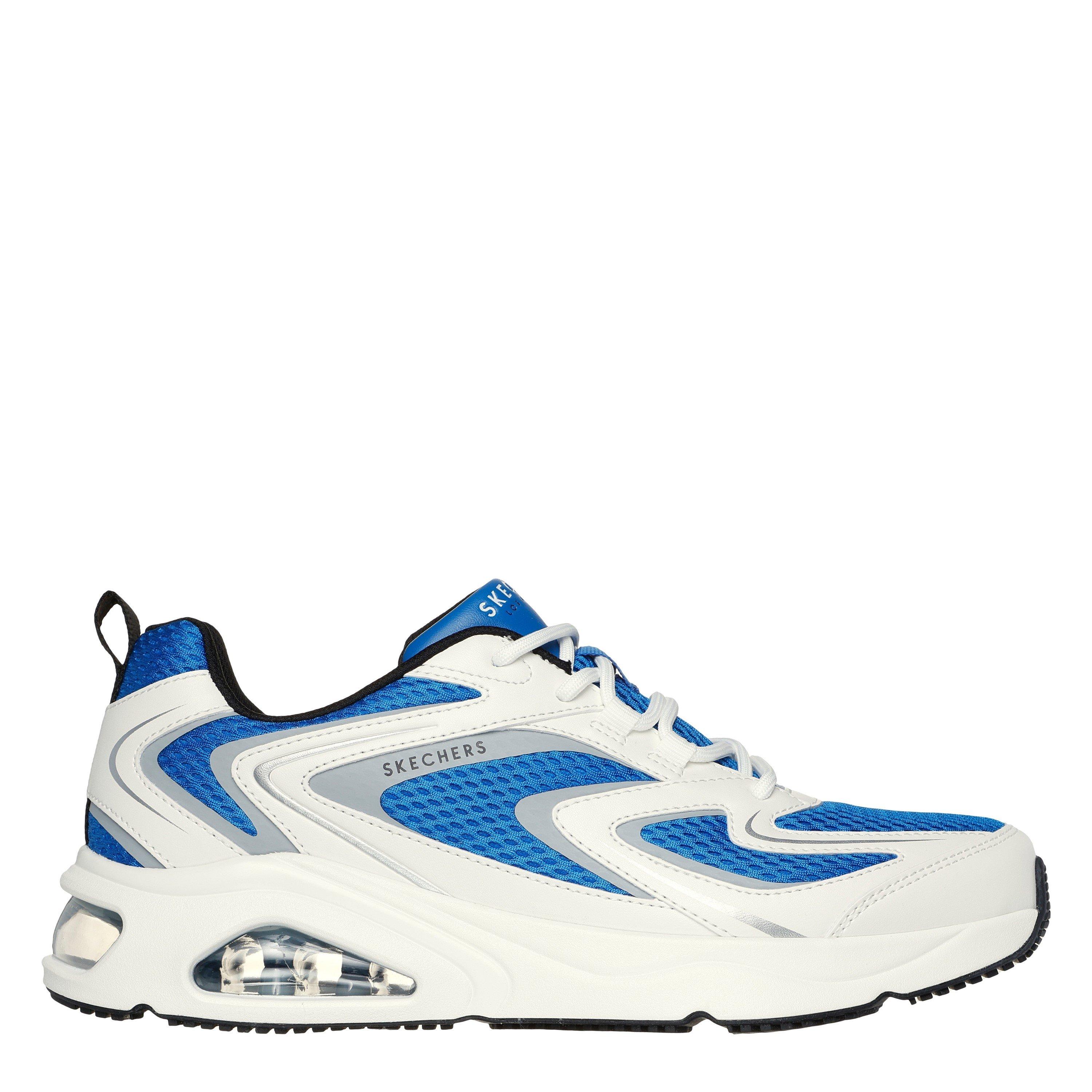 Blanc/Bleu - Skechers - Mesh W 3d Print Overlay Low-Top Trainers Mens - 3